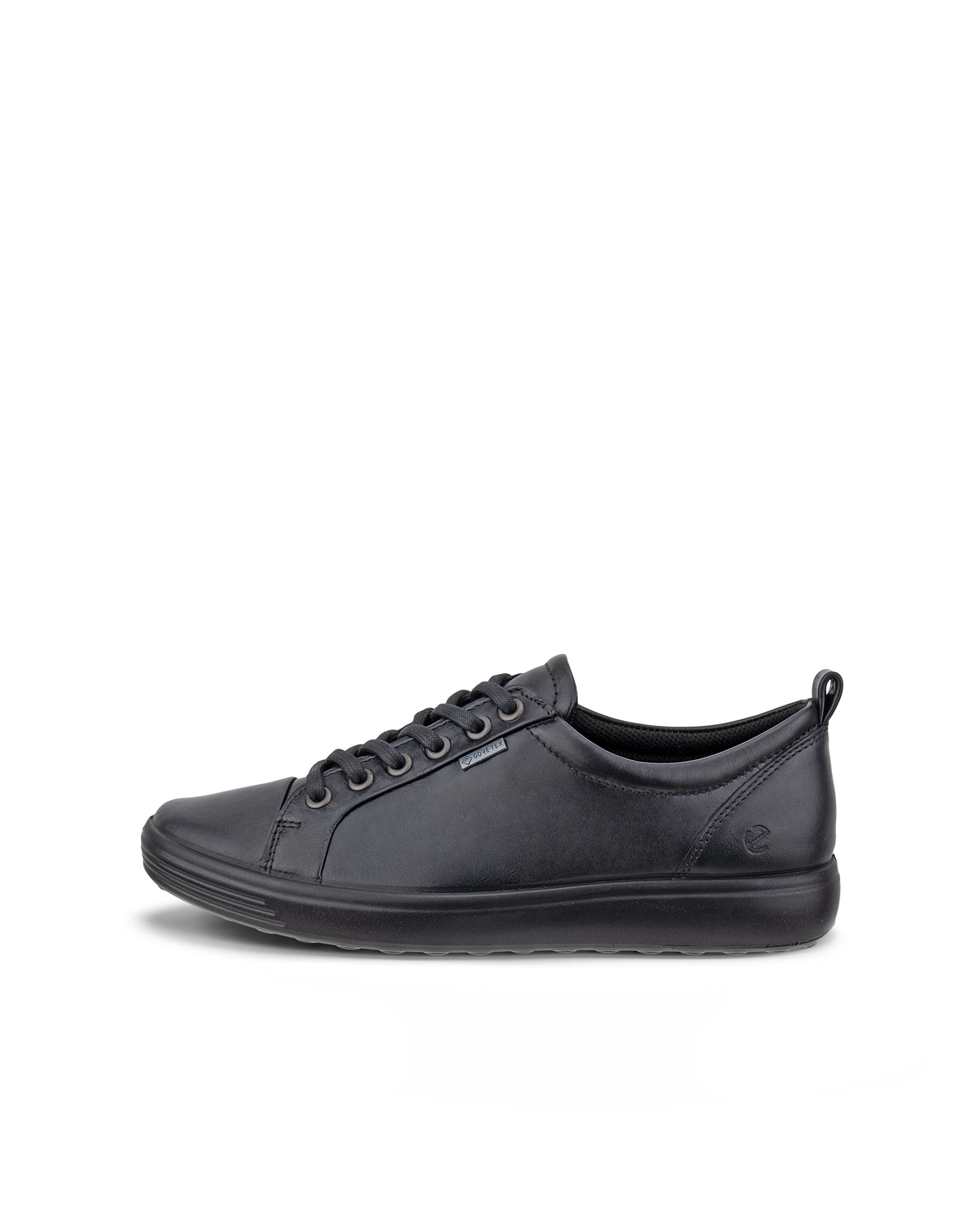Women's ECCO® Soft 7 Leather Gore-Tex Sneaker - Black - Outside