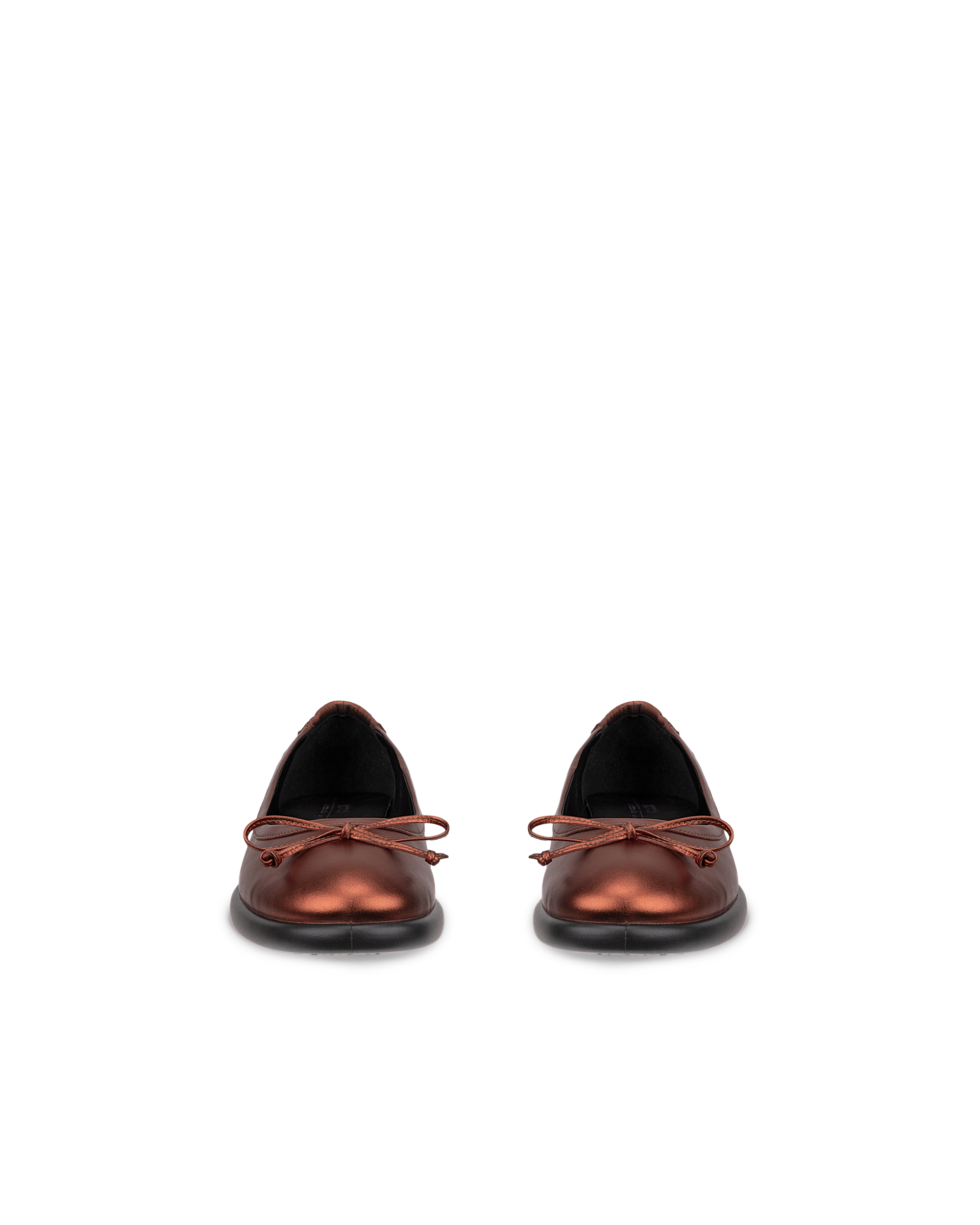 ECCO Sculpted LX ウィメンズ レザーバレリーナ - ブロンズ - Front pair
