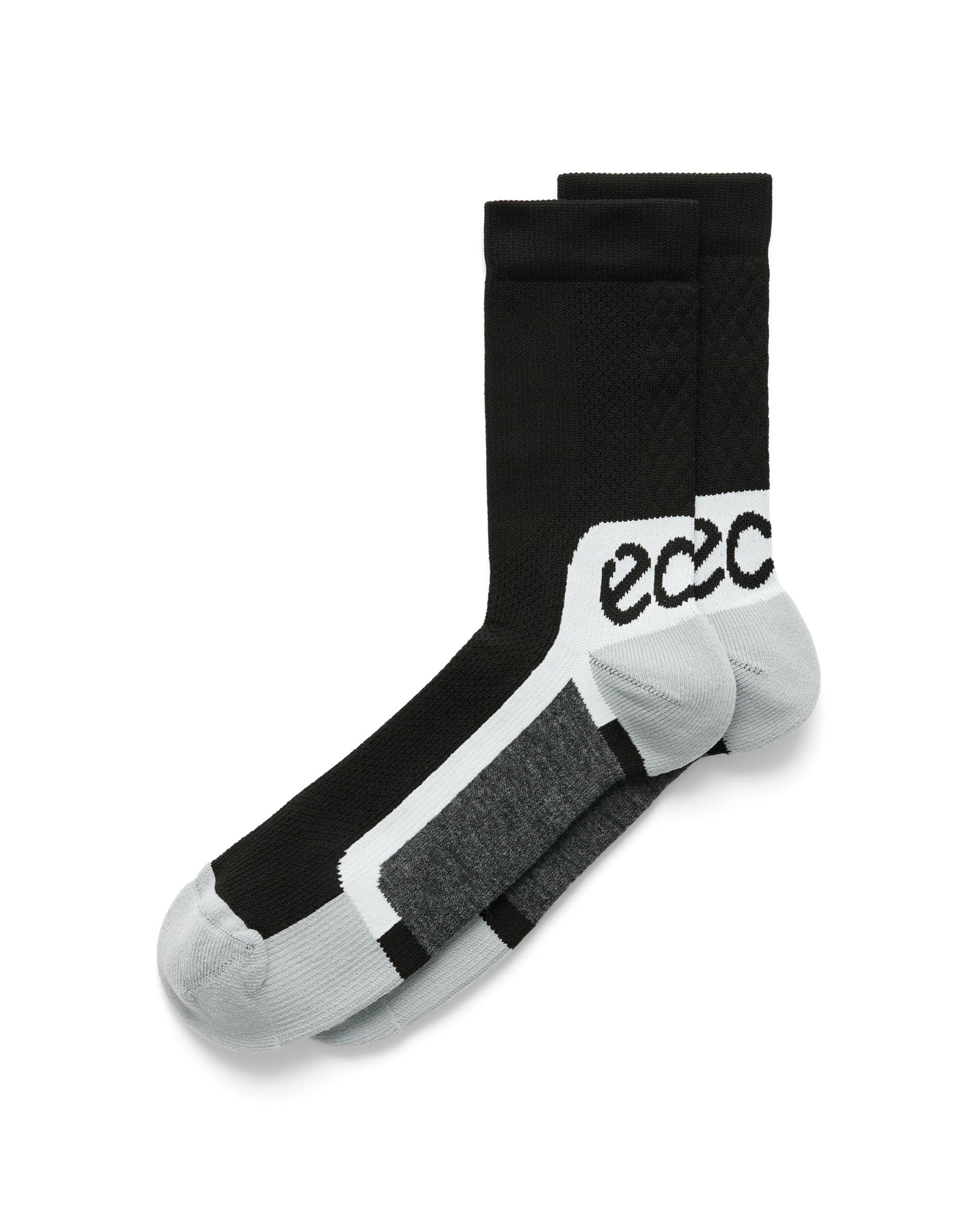 Unisex ECCO® Tech Sporty Mid-Cut Socks - Black - Main