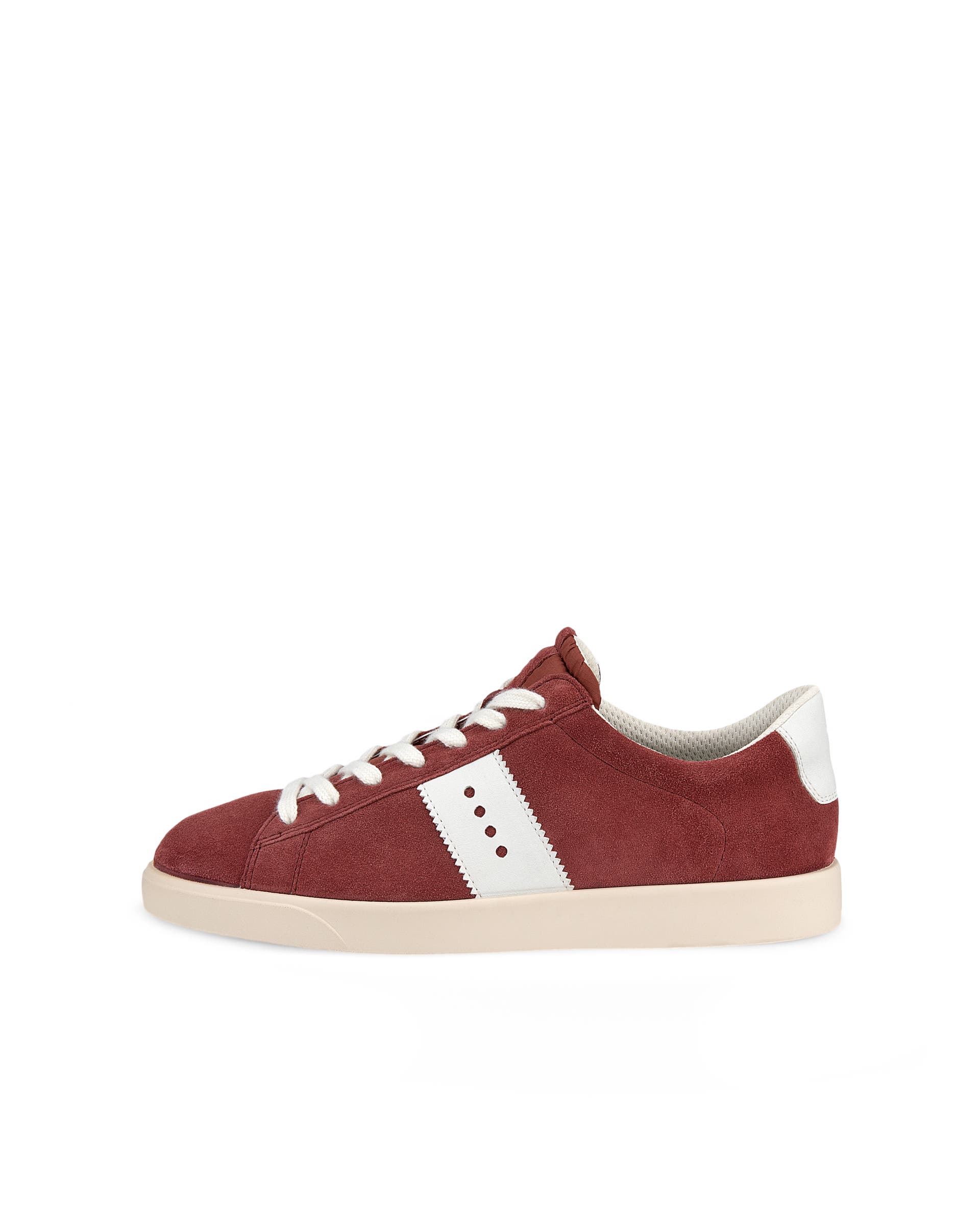 Women's ECCO® Street Lite Leather Sneaker - Red - Outside