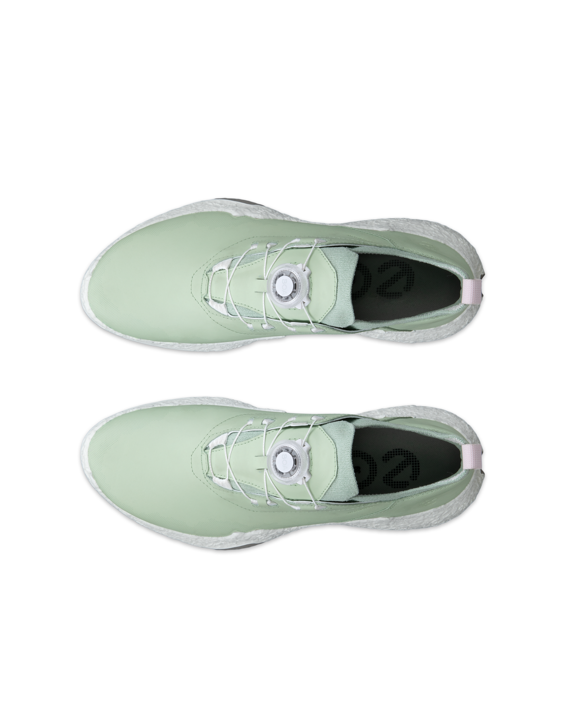 Women's ECCO® Golf Biom H5 BOA Waterproof Leather Golf Shoe - Green - Top left pair