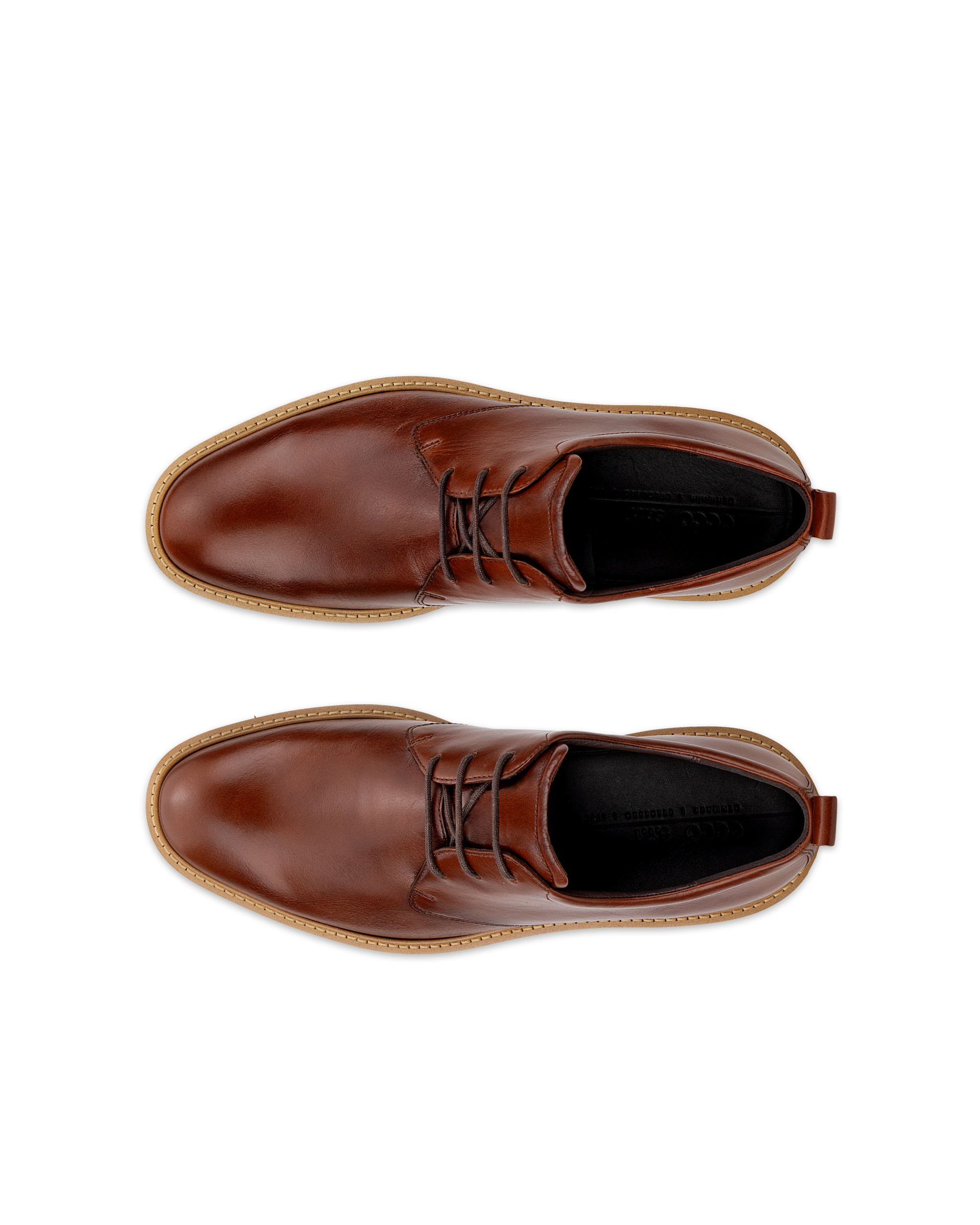 ECCO® ST.1 Hybrid férfi bőr derby cipő - Barna - Top left pair