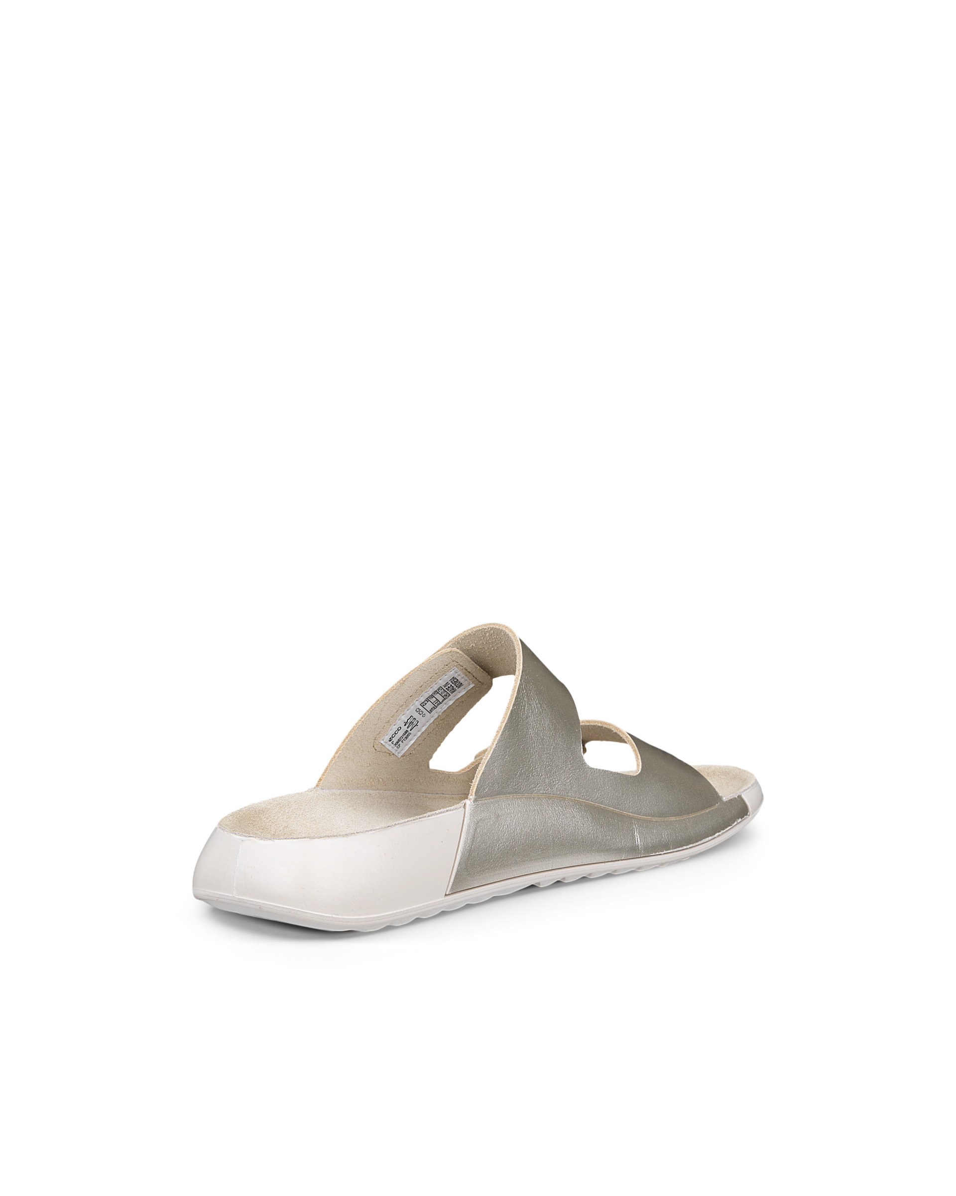 Women's ECCO® Cozmo Leather Two Strap Sandal - Gold - Back