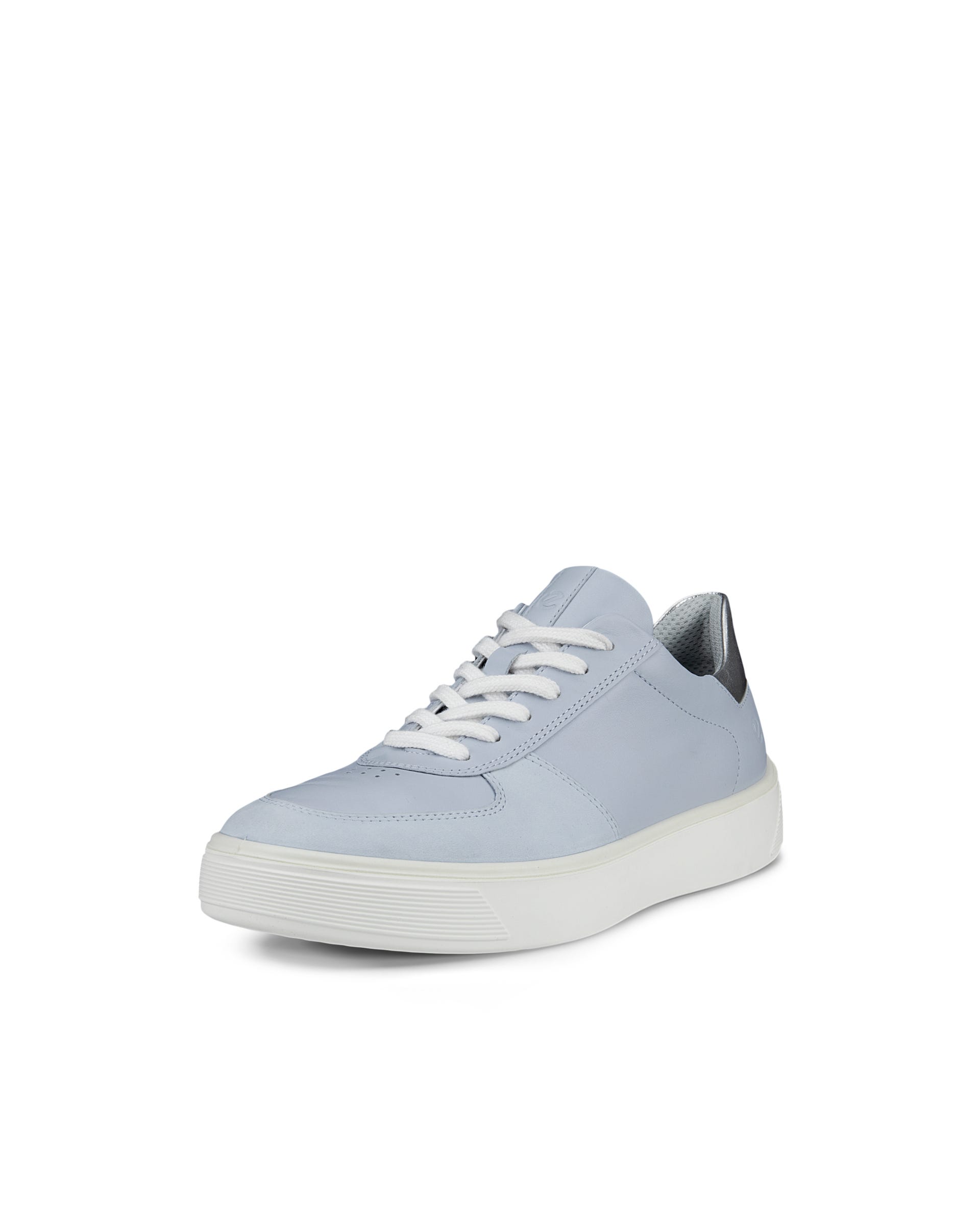 Women's ECCO® Street Tray Leather Sneaker - Blue - Main