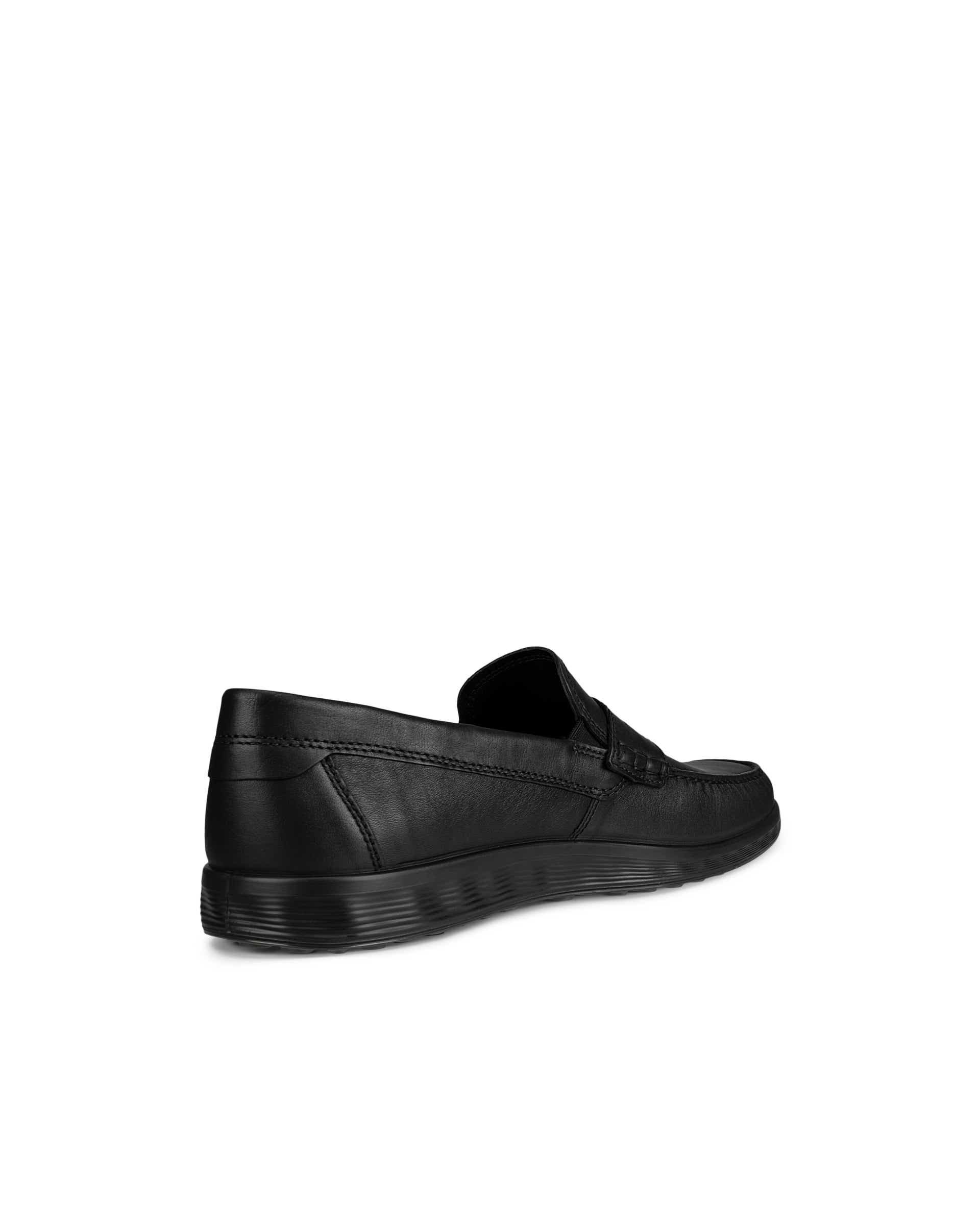 ECCO S LITE MOC MEN'S PENNY LOAFER BOAT SHOE - Black - Back