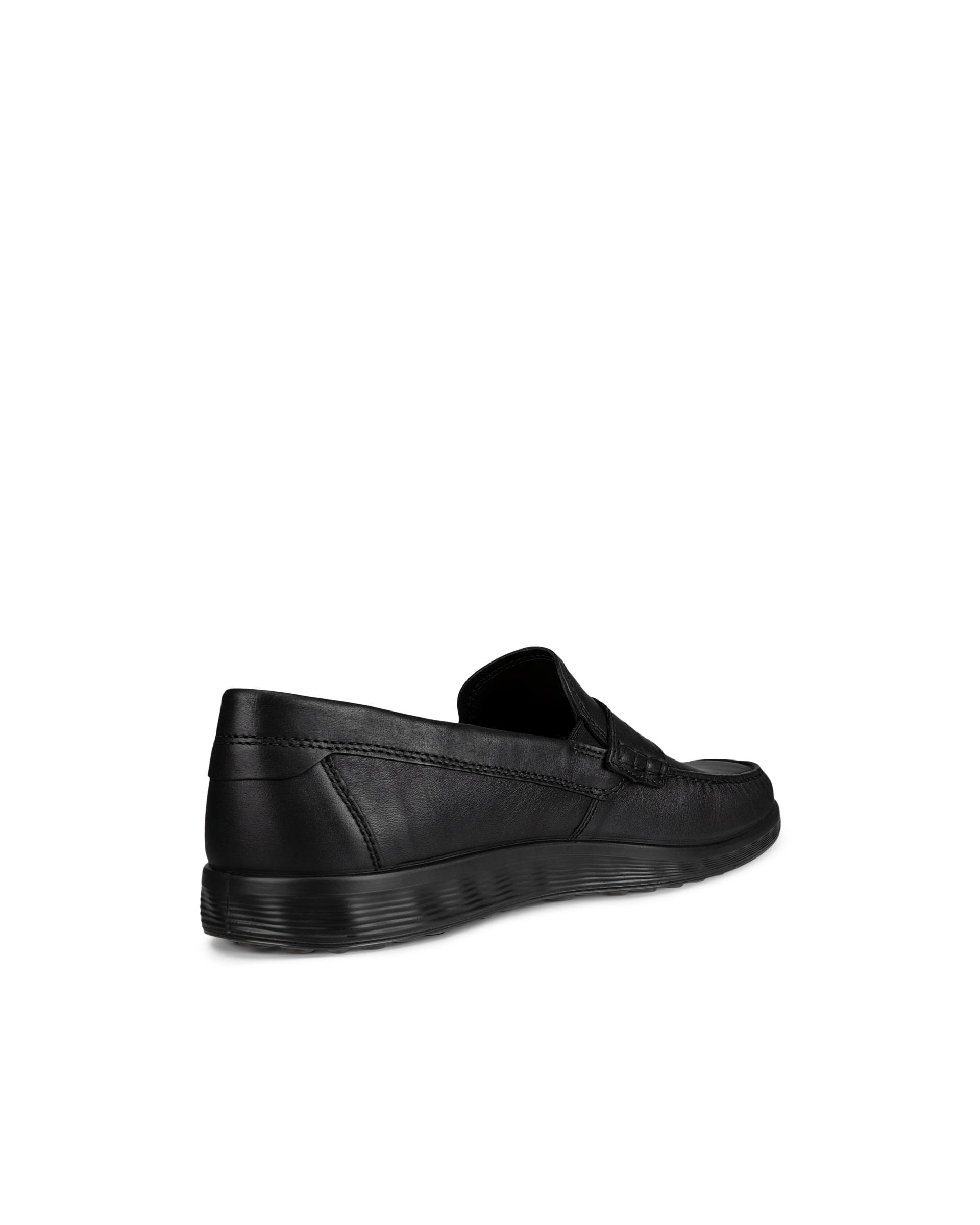 ECCO S LITE MOC MEN'S PENNY LOAFER BOAT SHOE - Black - Back
