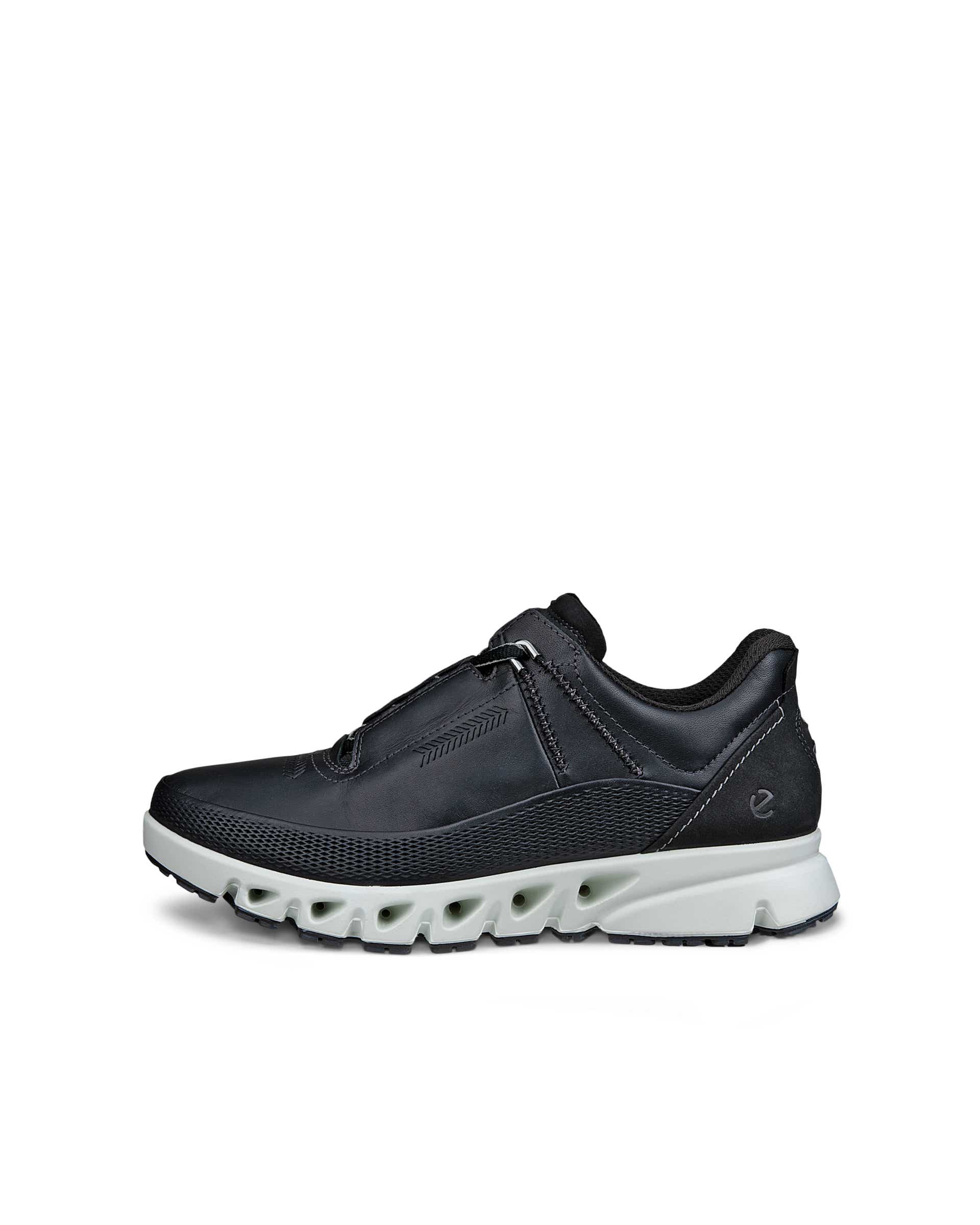 Women's ECCO® Multi-Vent Leather Gore-Tex Shoe - Black - Outside
