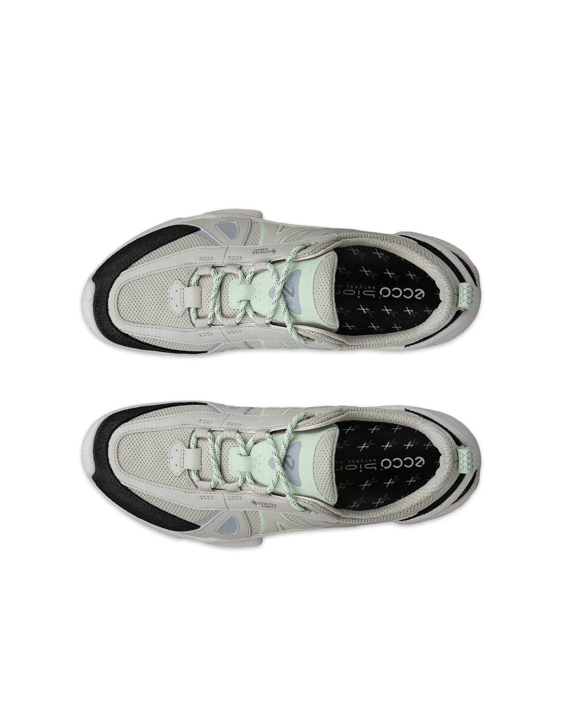 Ženski Gore-Tex ležerni čevlji iz tkanine ECCO® BIOM C-TRAIL - Siva - Top left pair