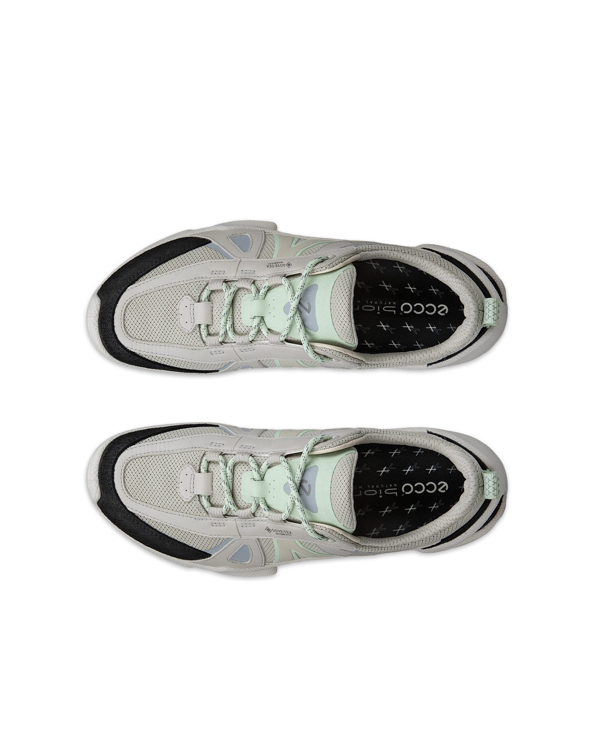 Ženski Gore-Tex ležerni čevlji iz tkanine ECCO® BIOM C-TRAIL - Siva - Top left pair