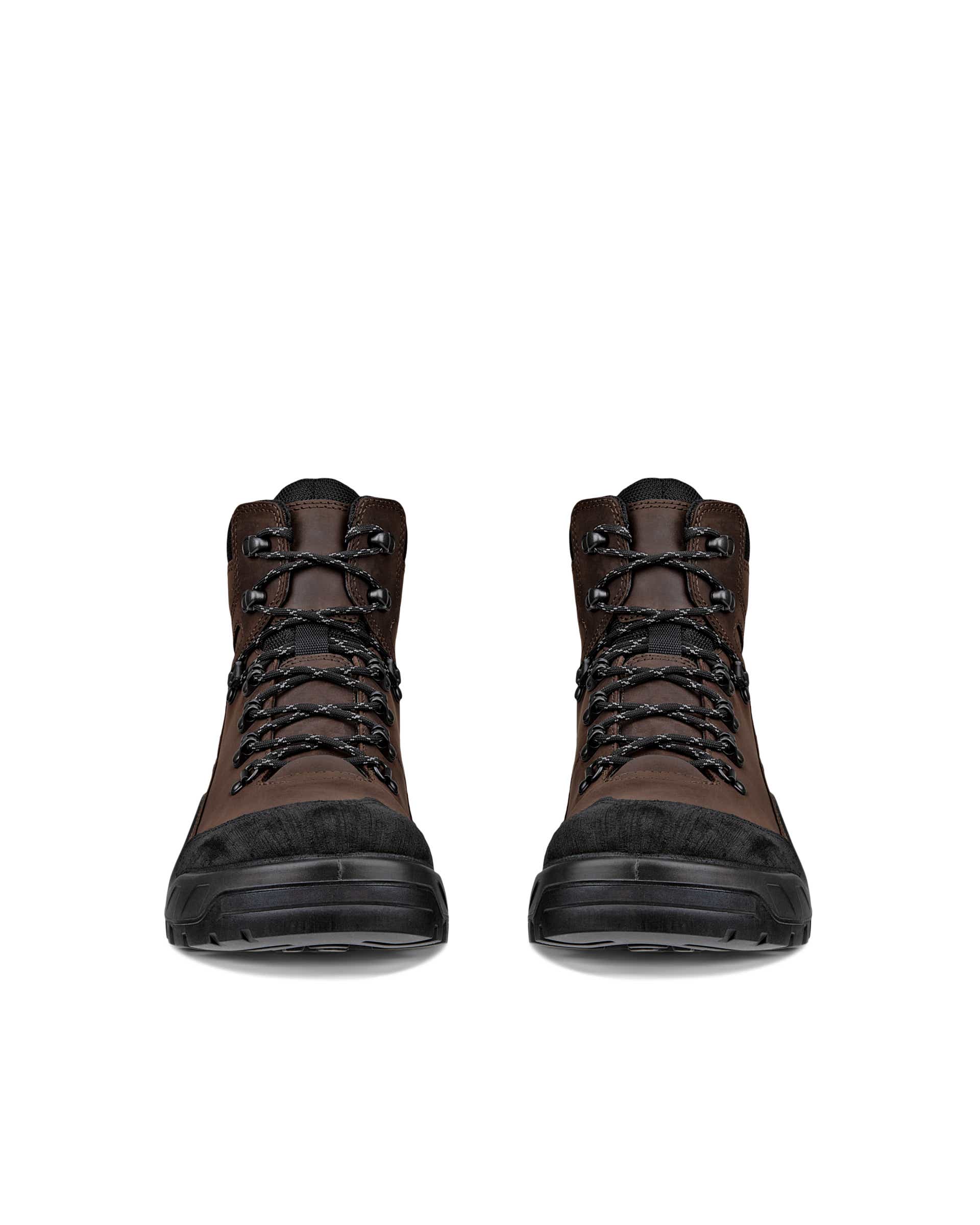 Miesten ECCO® Offroad vedenkestävä nupukkinahkaiset ulkoilunilkkurit - Ruskea - Front pair