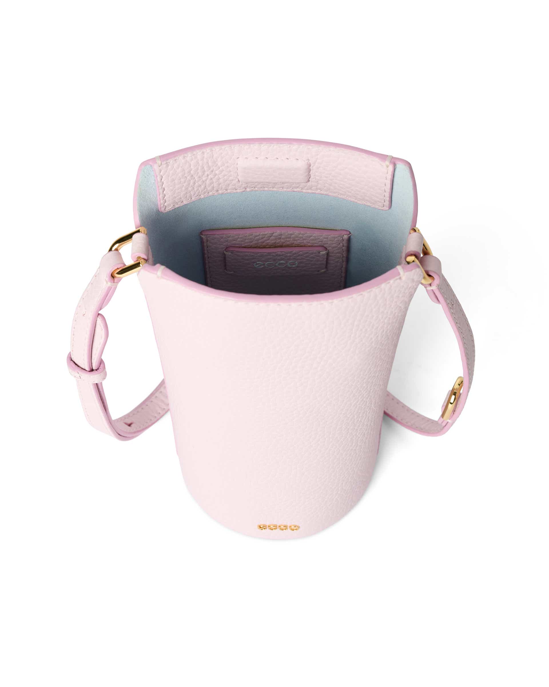 Kožená crossbody kabelka ECCO® Pot - Růžová - Inside