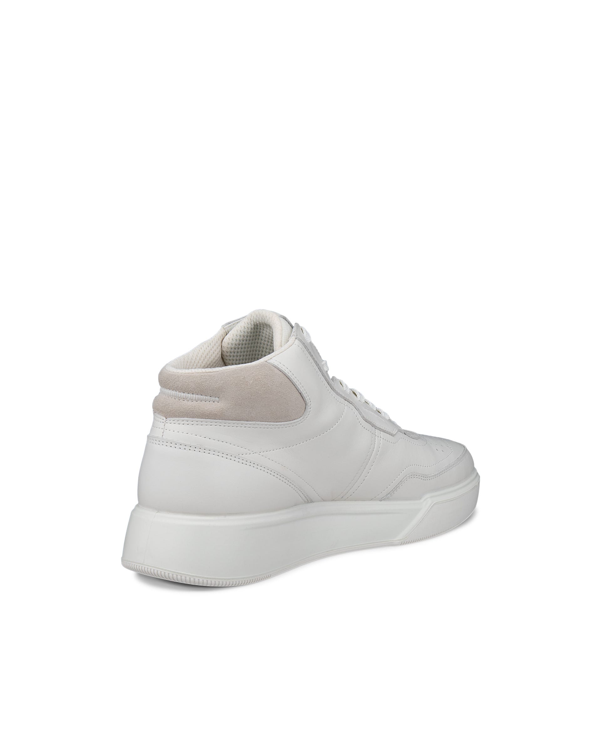 ECCO® STREET COURT Herren High Top-Ledersneaker - Weiss - Back