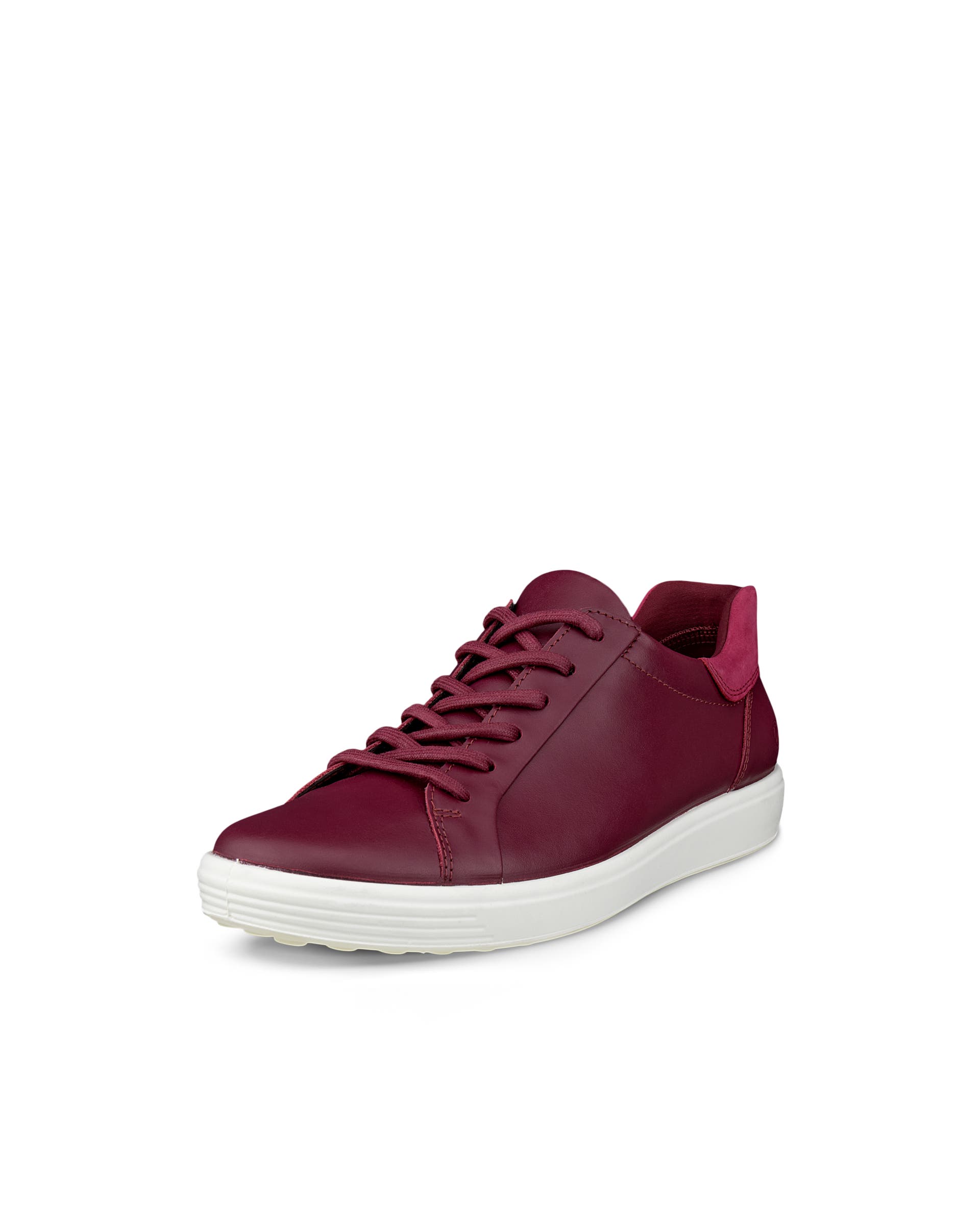 ECCO® SOFT 7 dames leren sneaker - Rood - Main