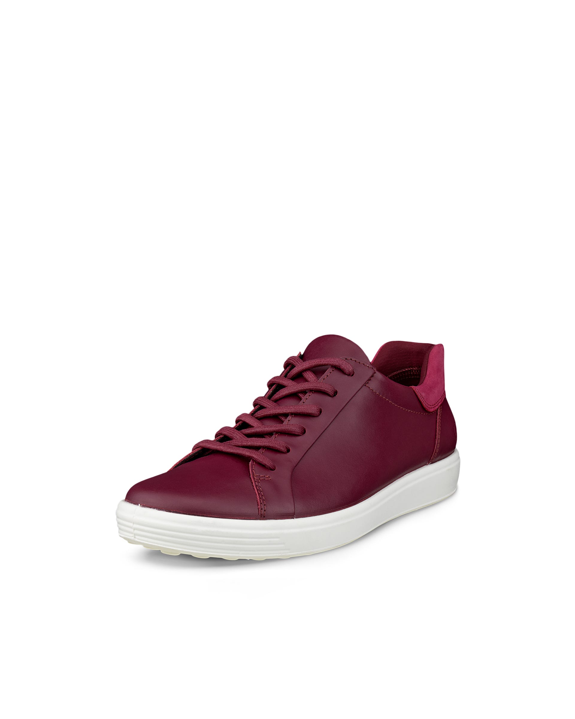 ECCO® SOFT 7 dames leren sneaker - Rood - Main
