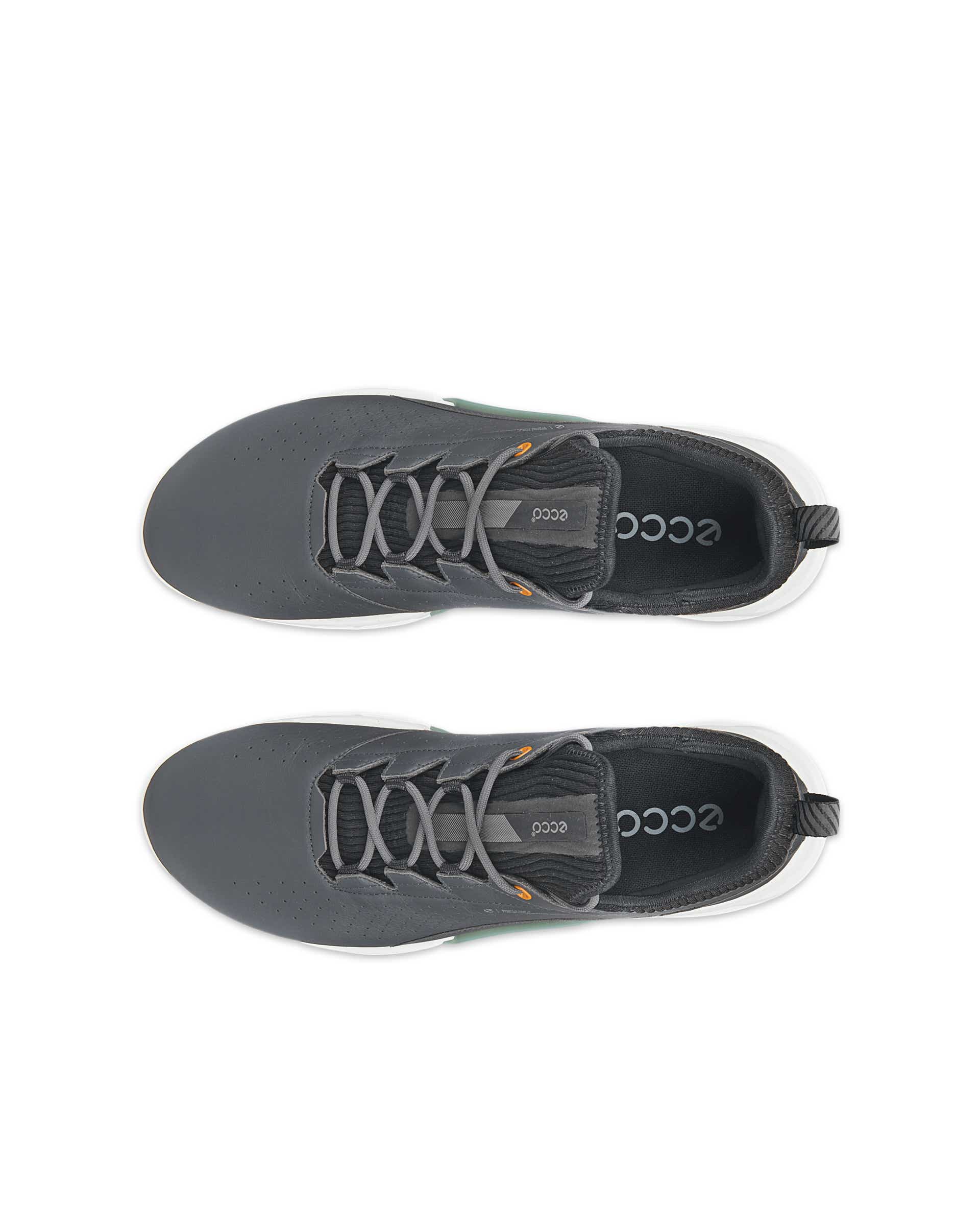 ECCO Golf BIOM C4 Men メンズ レザーGore-Texゴルフシューズ - グレー - Top left pair