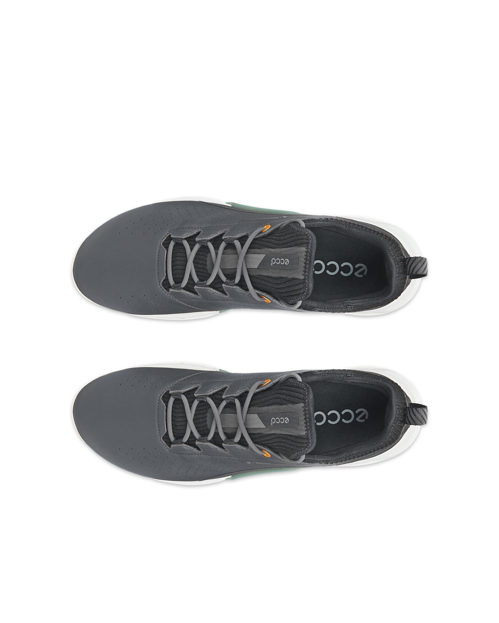 ECCO Golf BIOM C4 Men メンズ レザーGore-Texゴルフシューズ - グレー - Top left pair