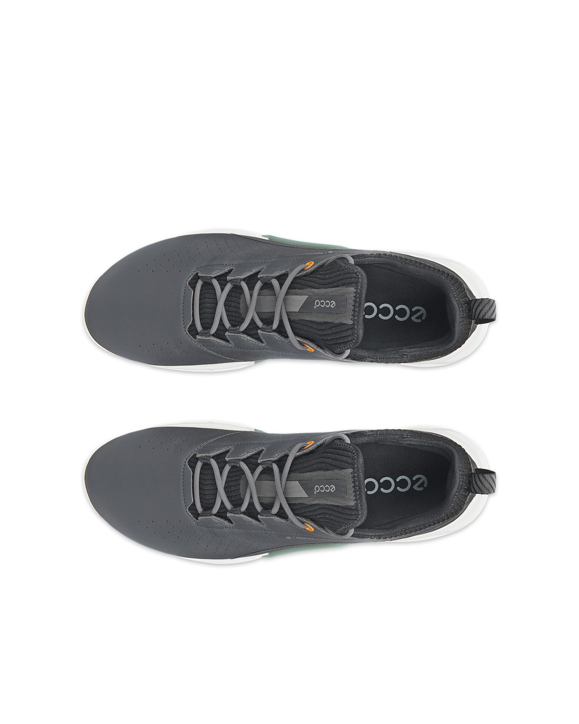 ECCO Golf BIOM C4 Men メンズ レザーGore-Texゴルフシューズ - グレー - Top left pair