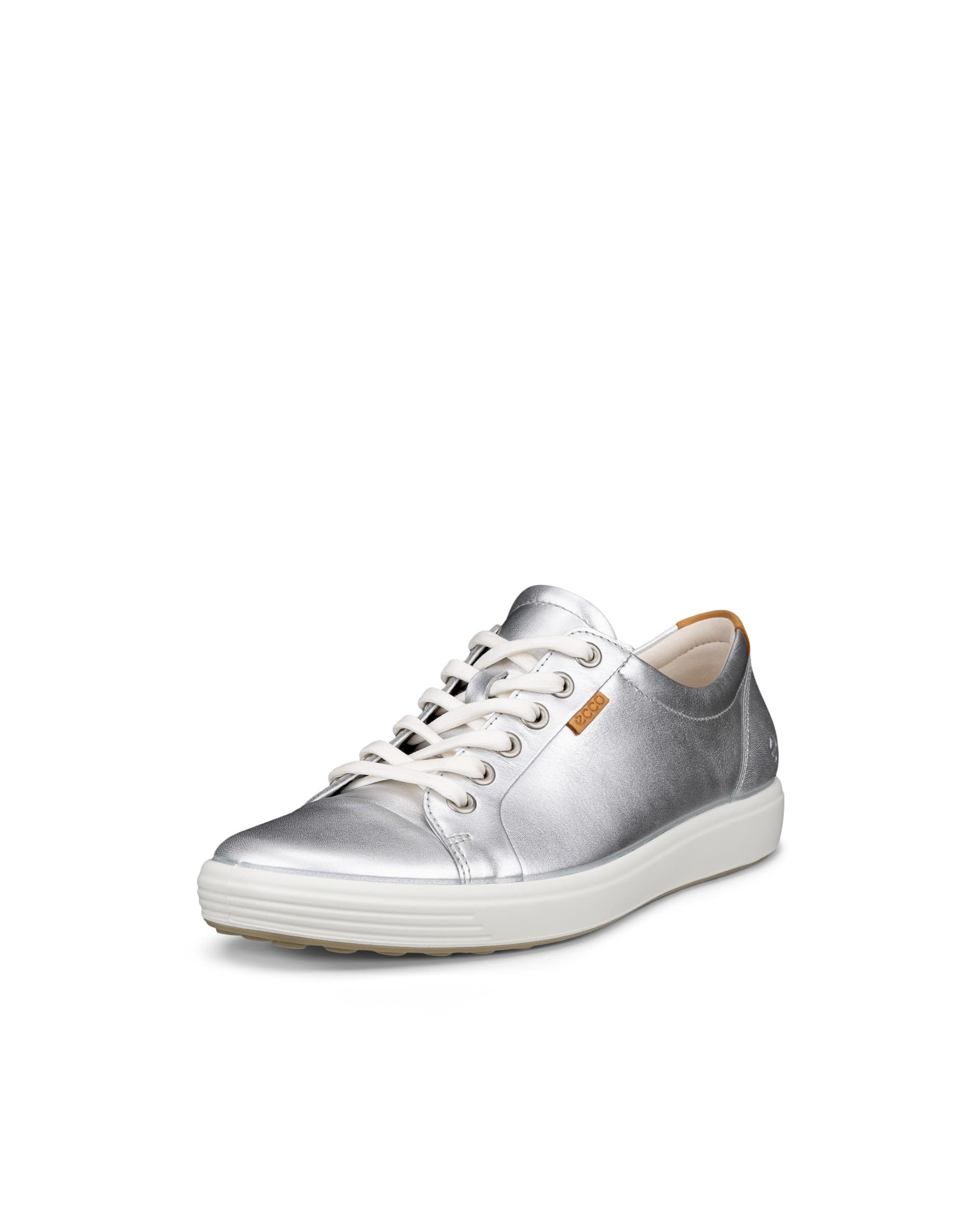 ECCO® Soft 7 Damen Ledersneaker - Silber - Main