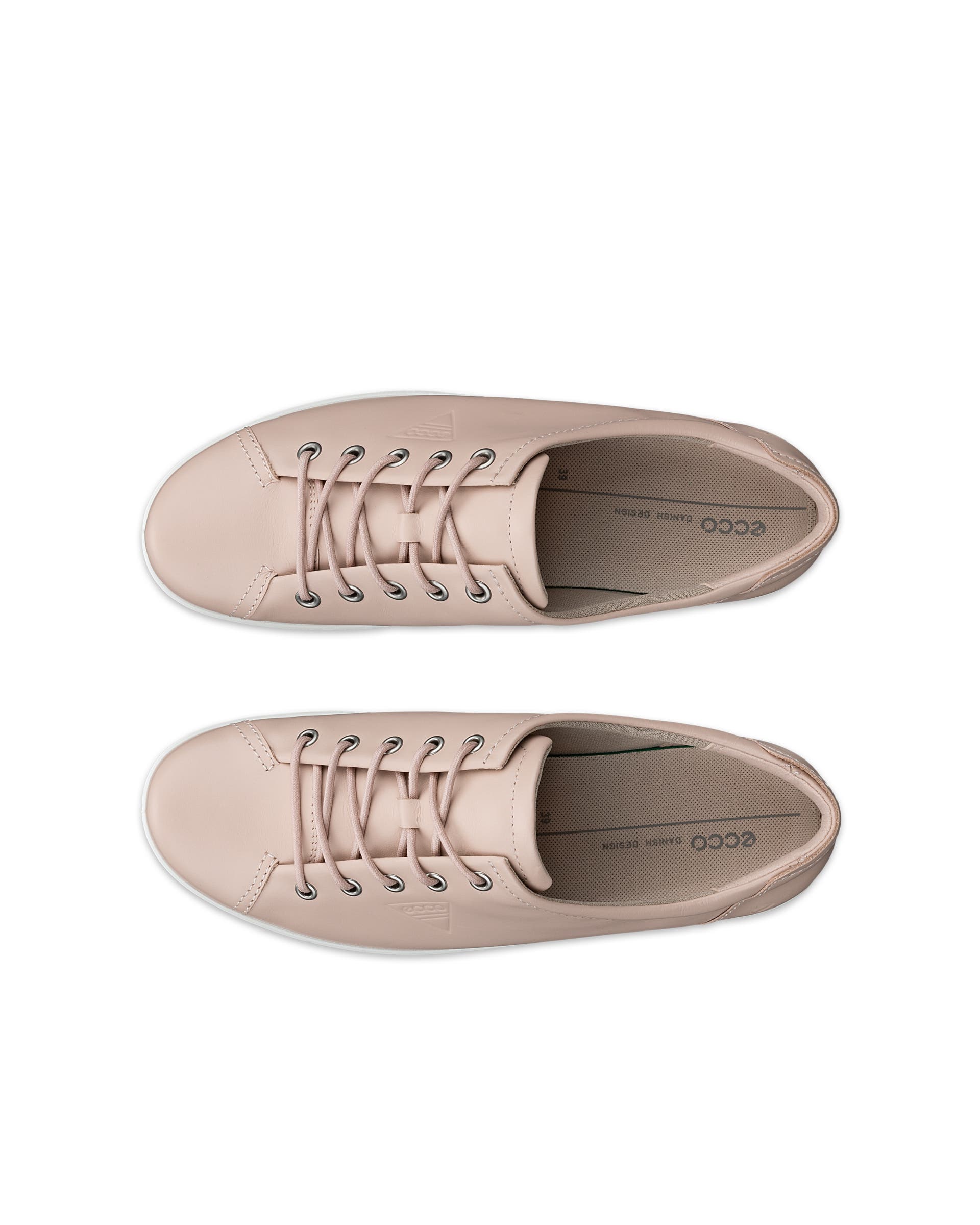 ECCO® Soft 2.0 Damen Ledersneaker - Rosa - Top left pair