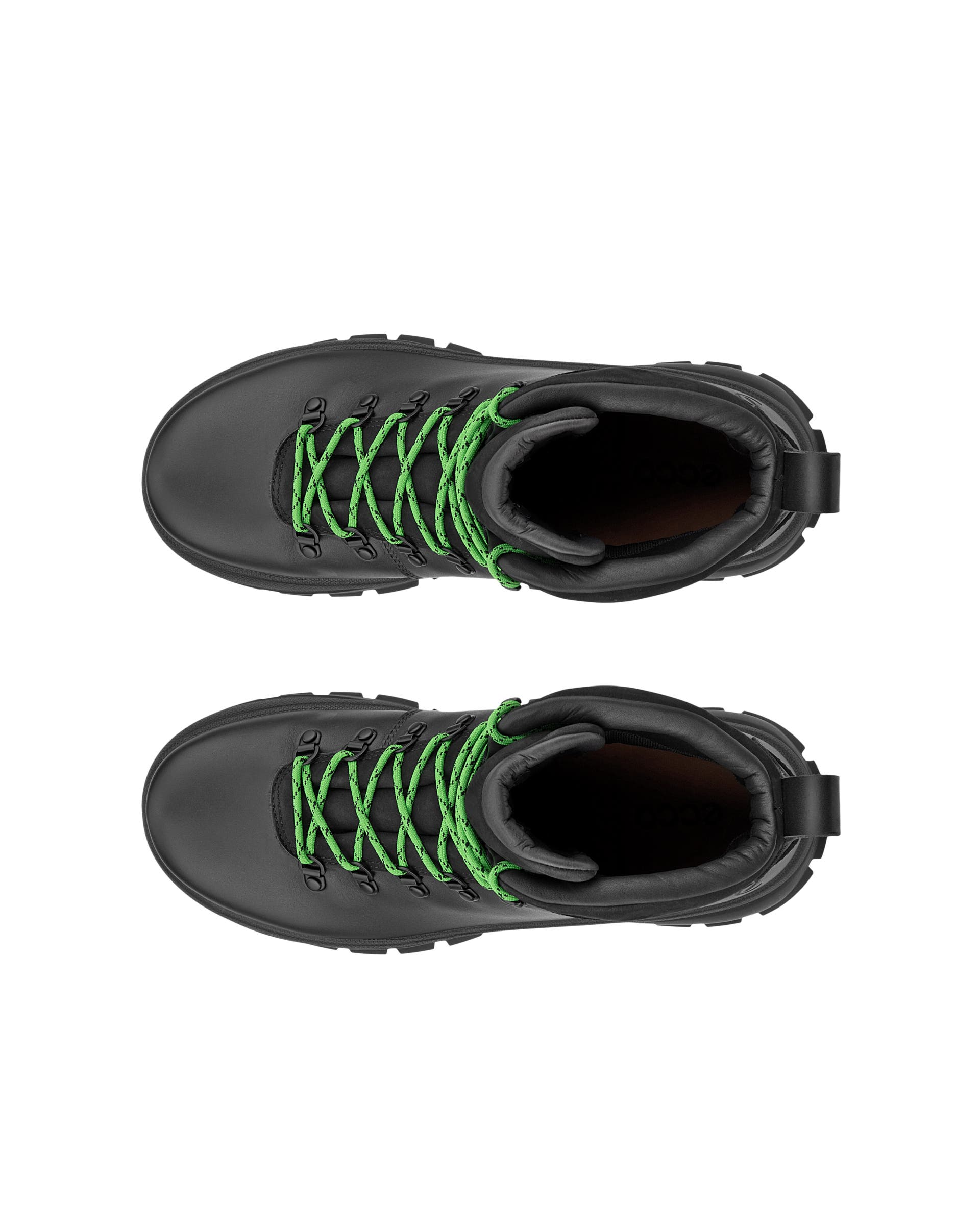 ECCO Track 30 メンズ レザーウォータープルーフレースアップブーツ - ブラック - Top left pair