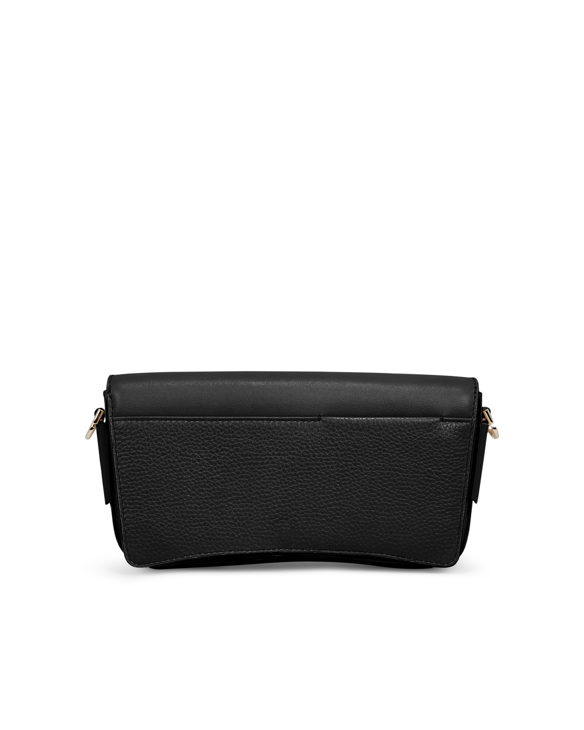 ECCO® Textureblock Leather Crossbody Bag - Black - Back