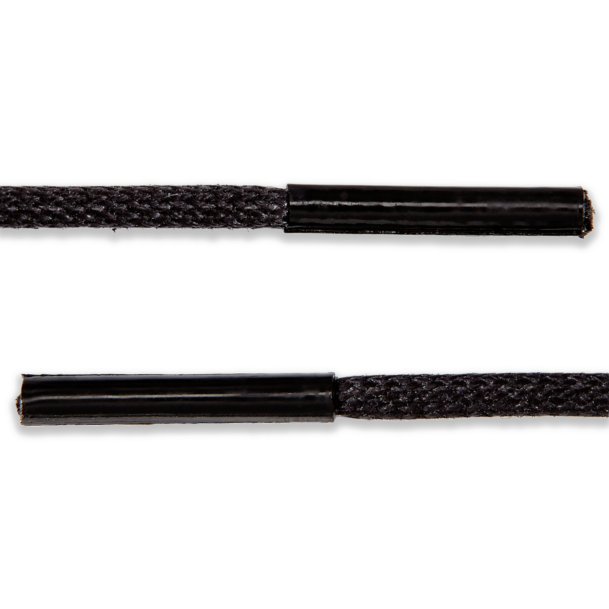 ECCO Lace Waxed Round — Black