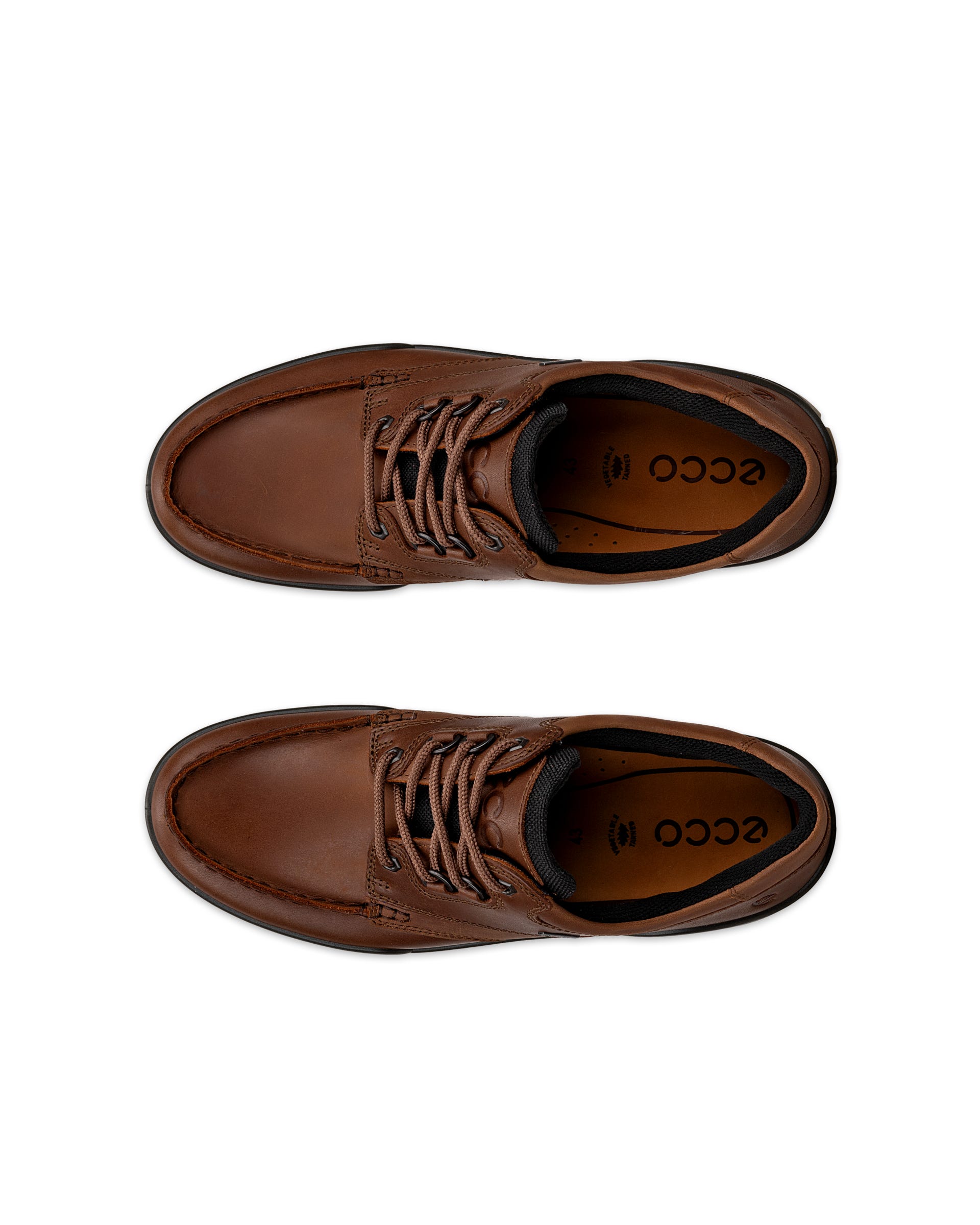 ECCO® Track 25 Gore-Tex outdoor sneakers i læder til herrer - Brun - Top left pair