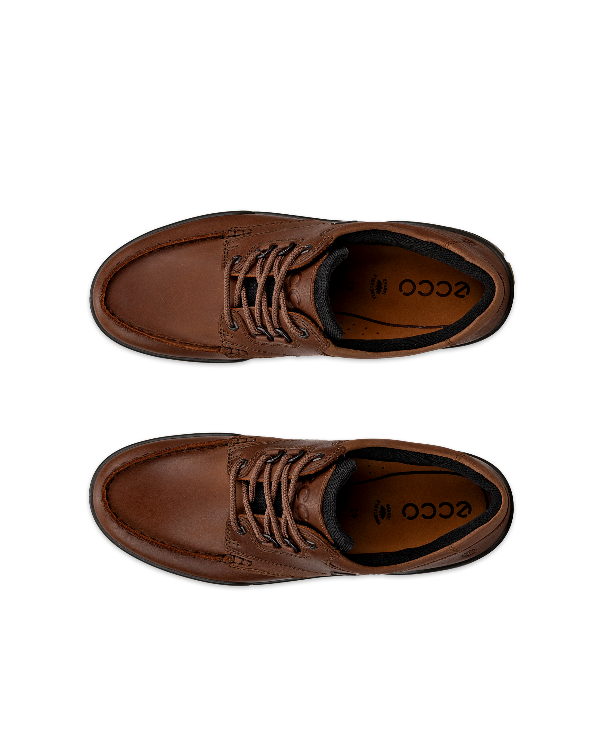 ECCO® Track 25 baskets de plein air en cuir Gore-Tex pour homme - Brun - Top left pair