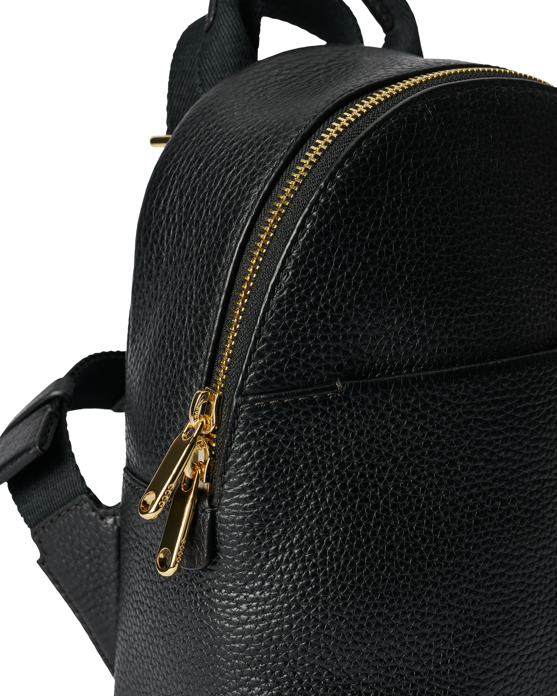 ECCO Round Pack Small Pebbled レザーバックパック | ブラック ECCO Round Pack Small Pebbled レザーバックパック | ブラック