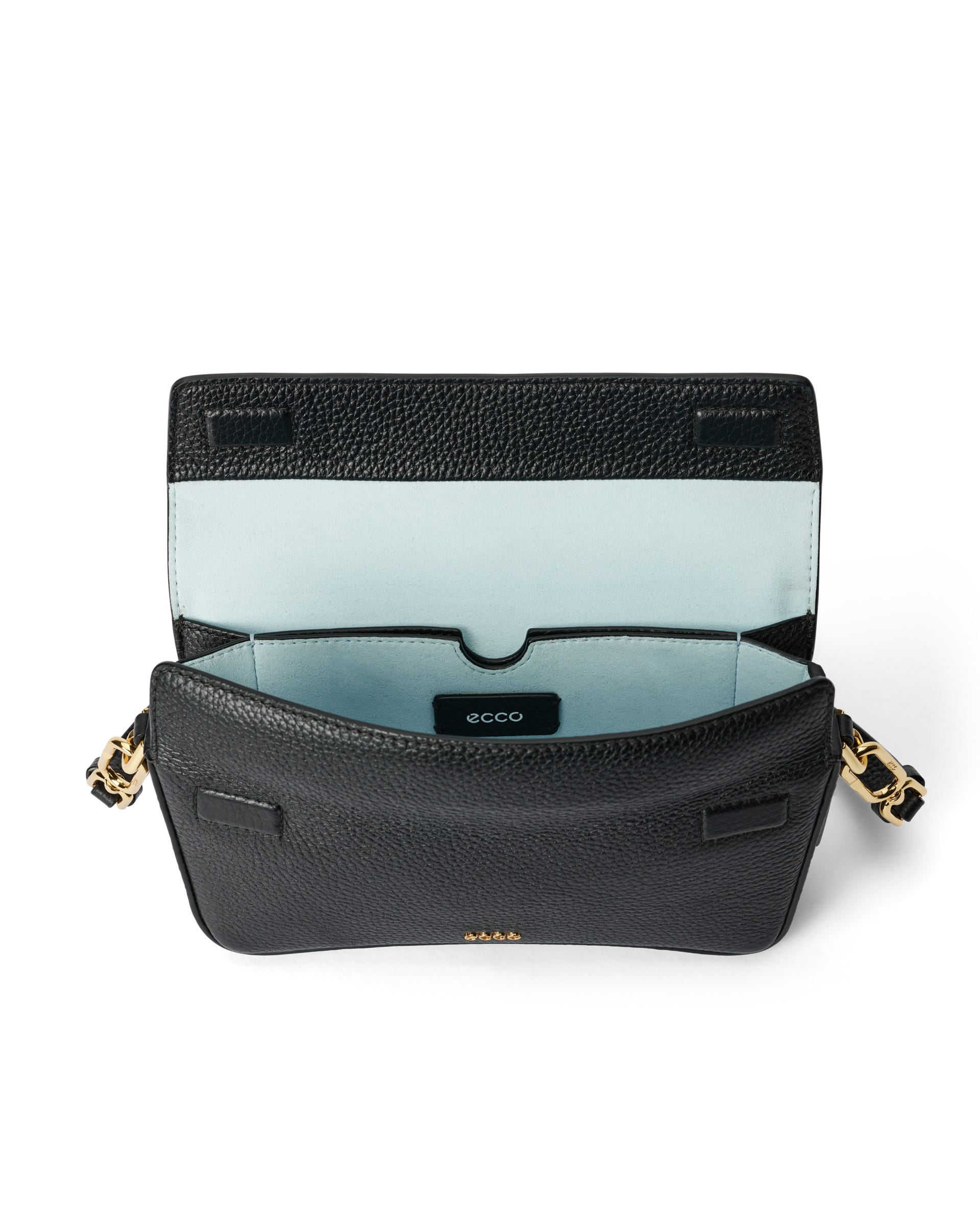 ECCO® Umhängetasche aus Leder - Schwarz - Inside