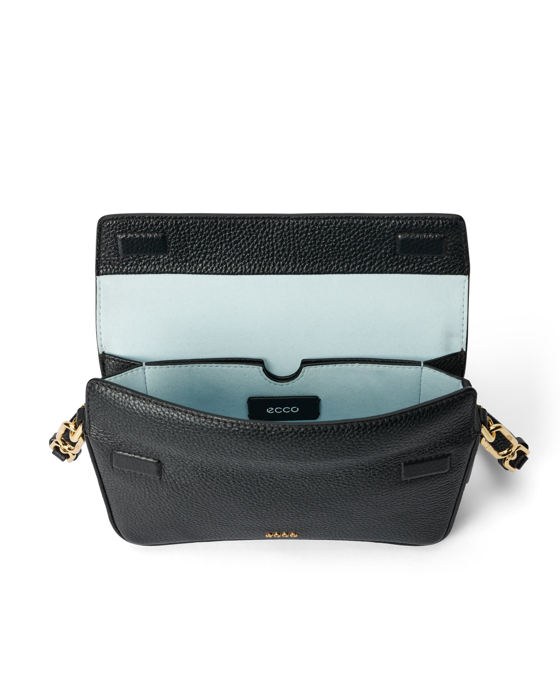 ECCO® Umhängetasche aus Leder - Schwarz - Inside