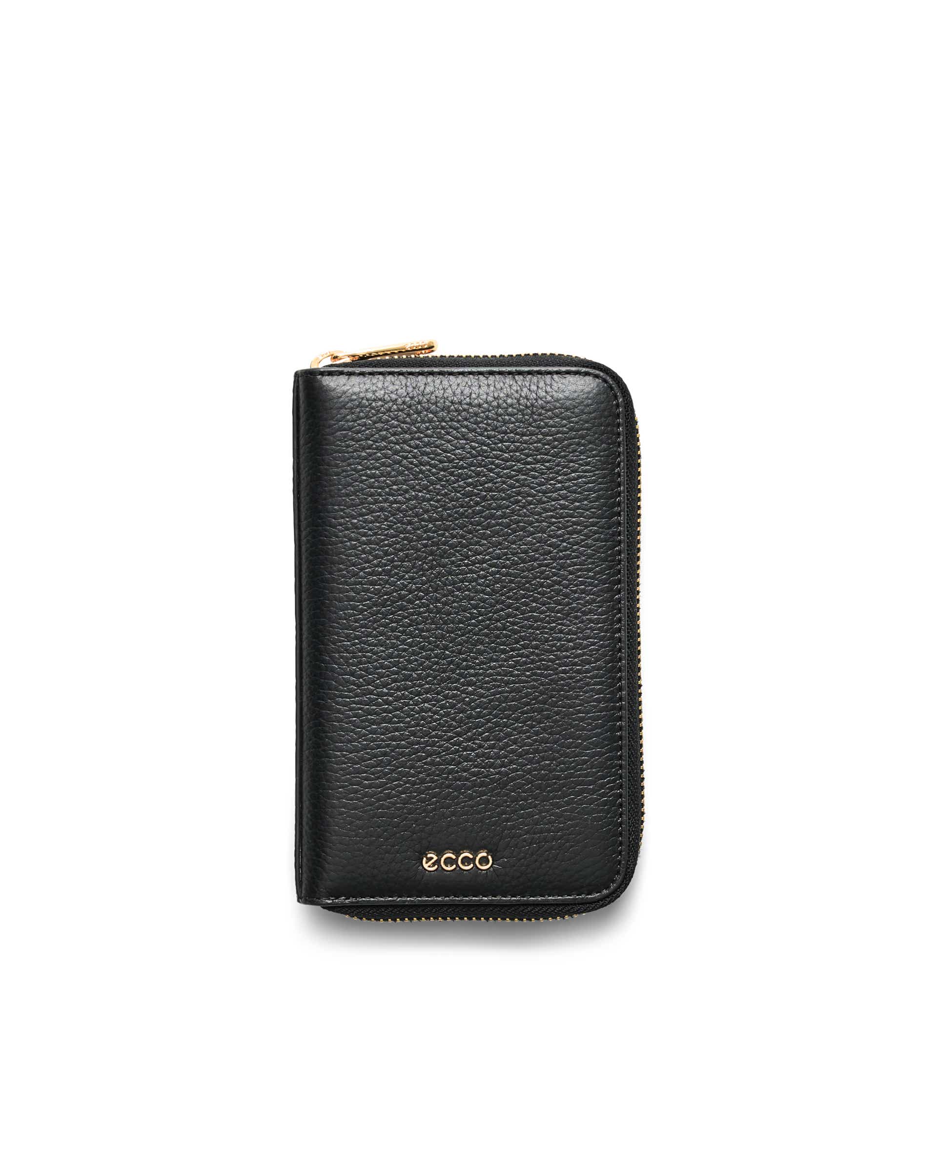 ECCO Wallet Zipped Pebbled レザーウォレット - ブラック - Main