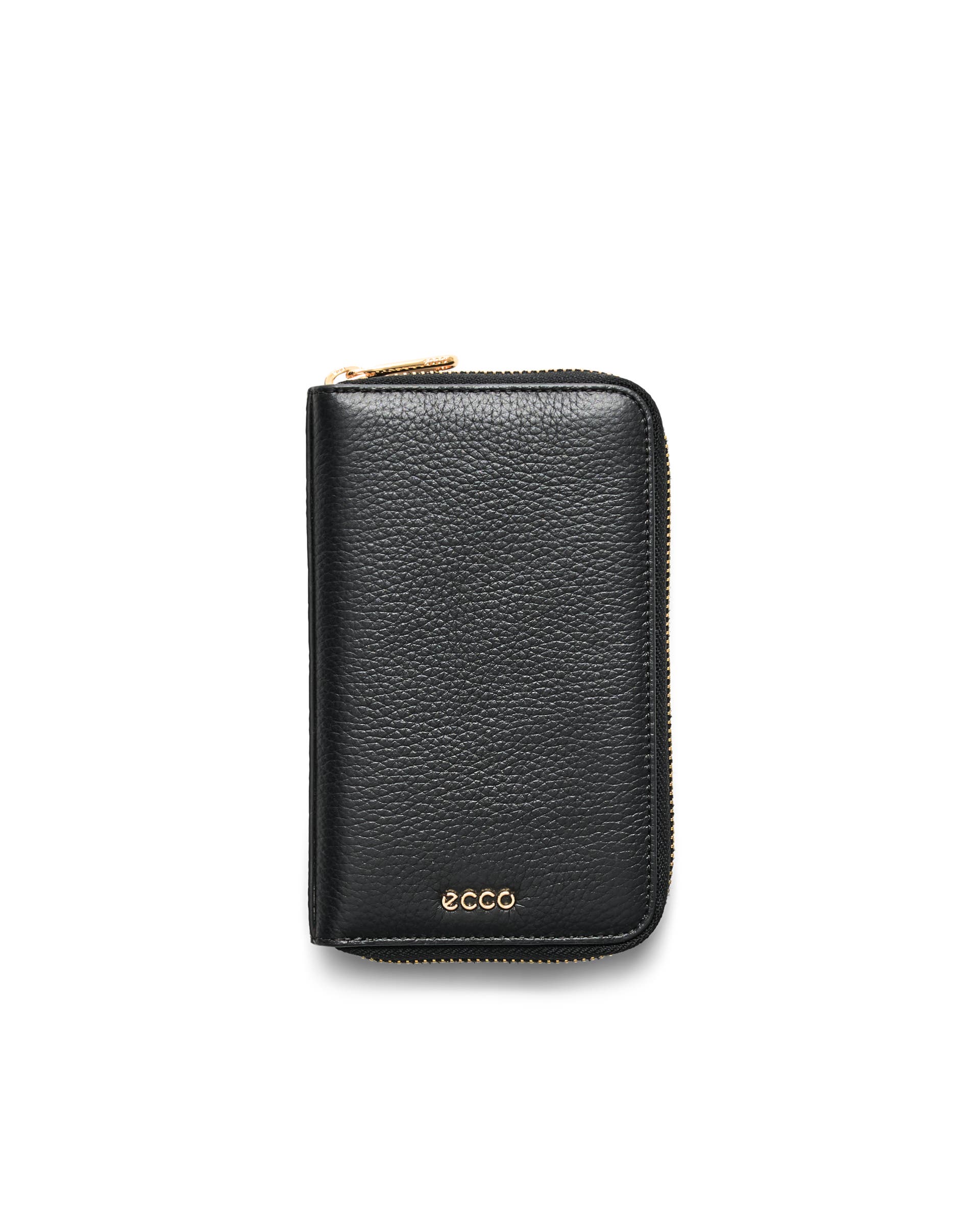 ECCO Wallet Zipped Pebbled レザーウォレット - ブラック - Main
