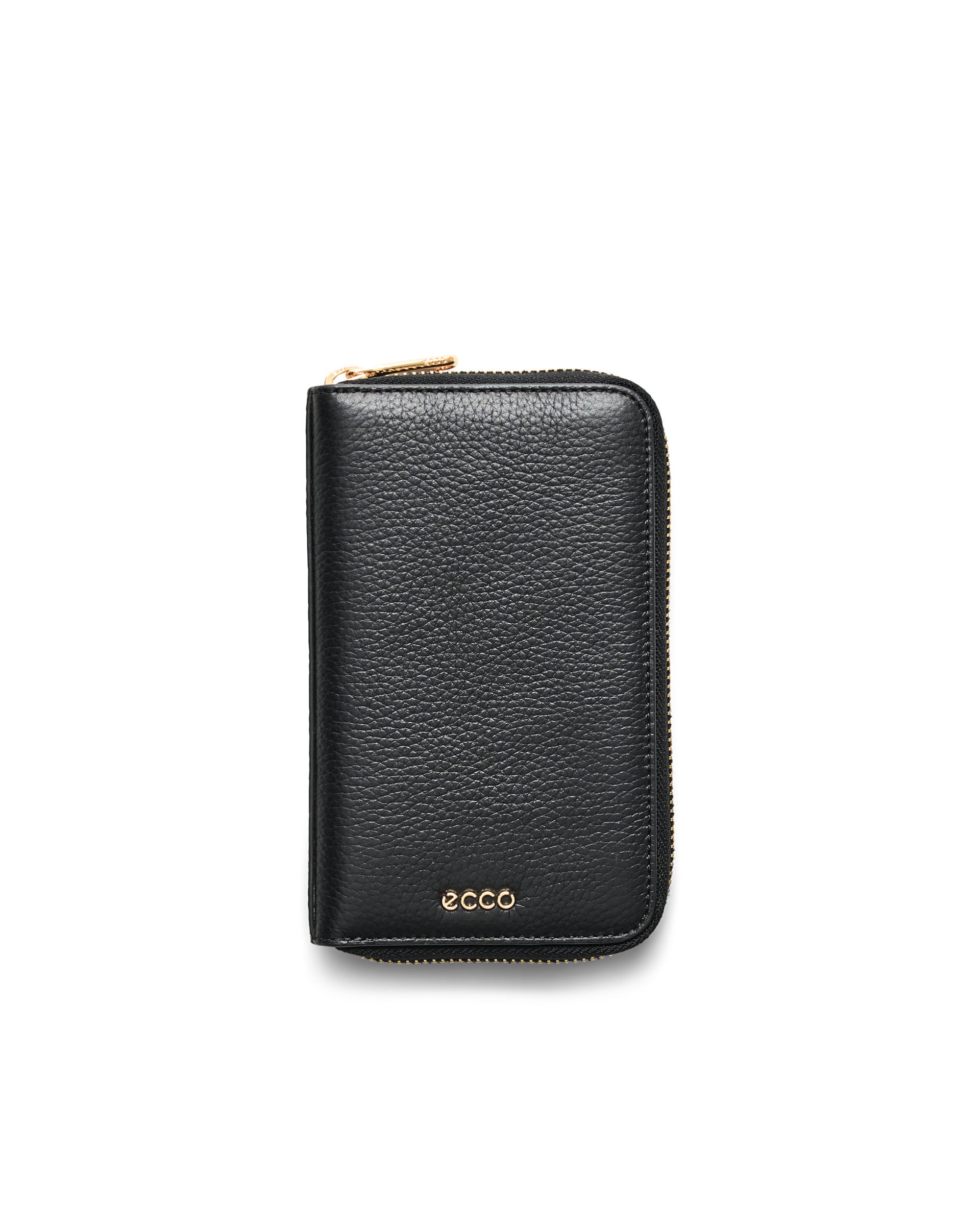 ECCO Wallet Zipped Pebbled レザーウォレット - ブラック - Main