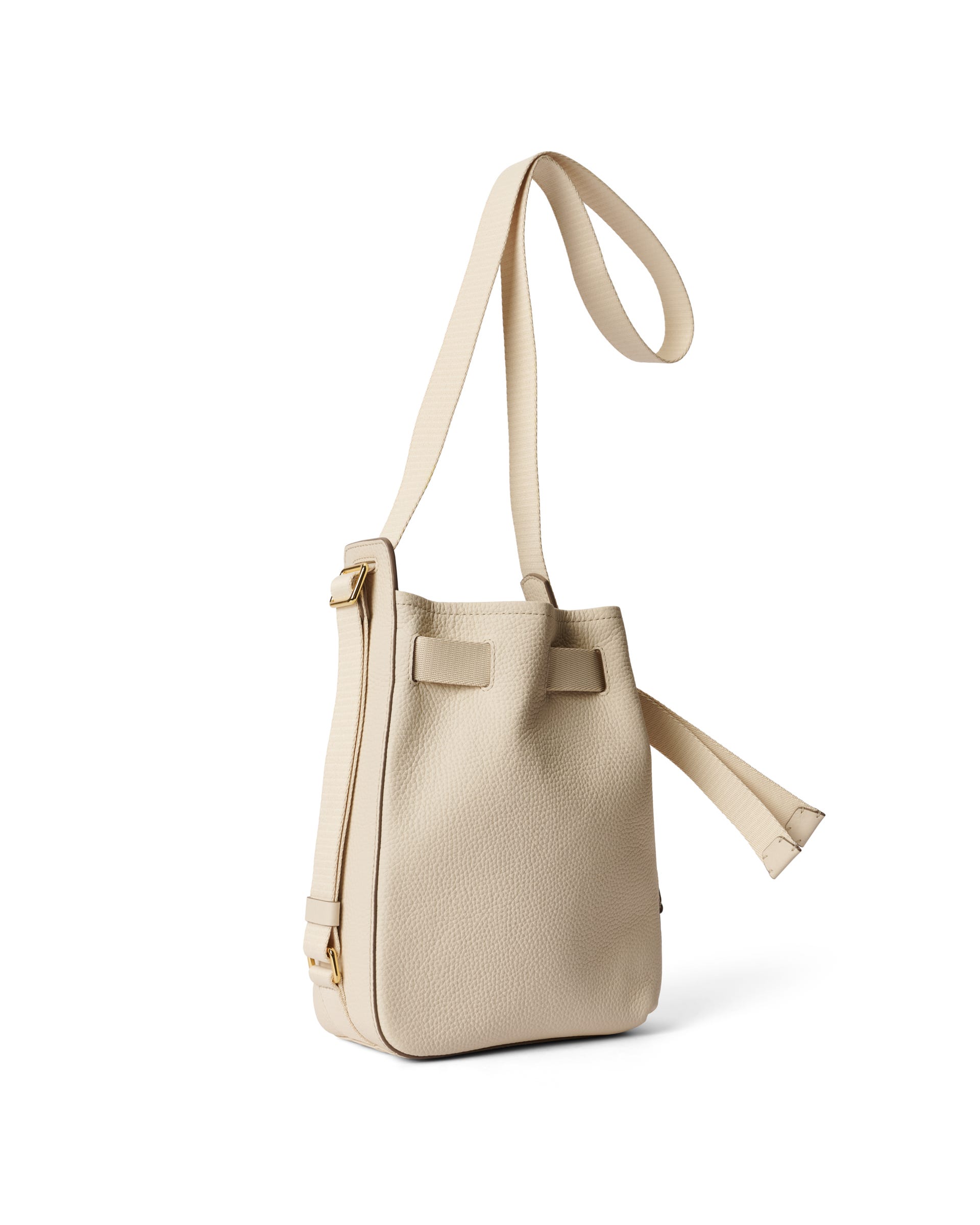 ECCO® Sail Small Leather Hobo Bag - Beige - Back