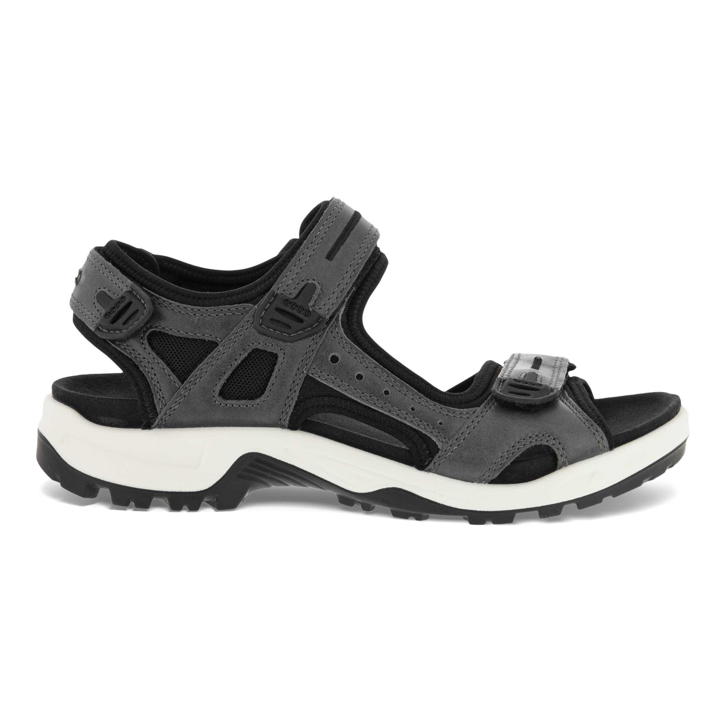 ECCO Offroad Upcycle Editions メンズ レザーハイキングサンダル - グレー - Outside