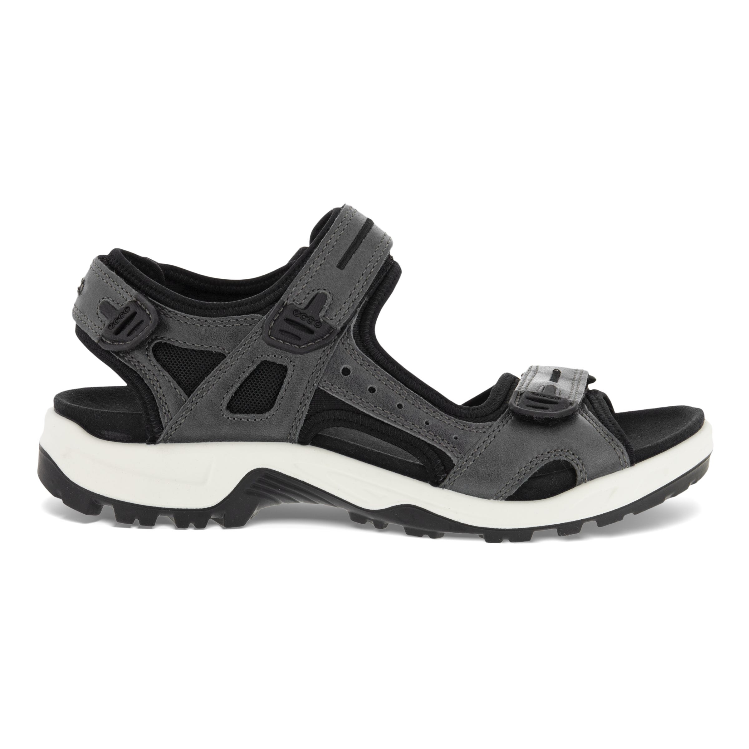 ECCO Offroad Upcycle Editions メンズ レザーハイキングサンダル - グレー - Outside