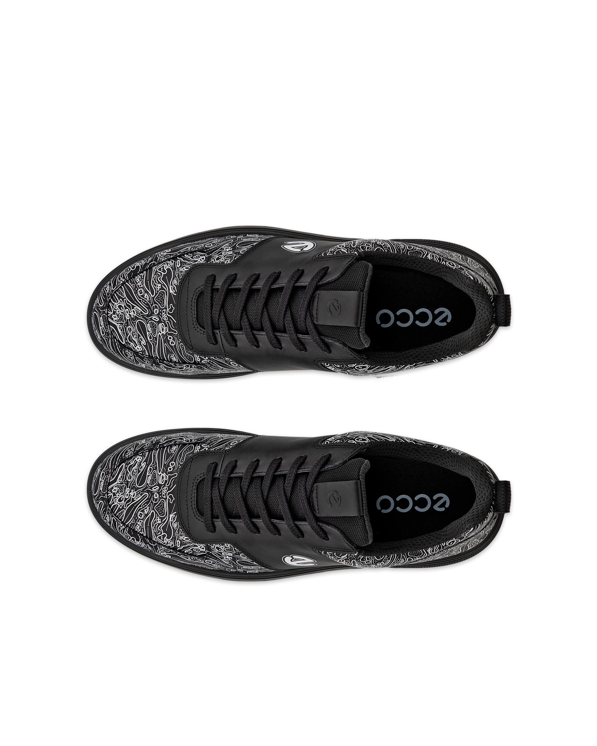 Pánská kožená Gore-Tex golfová obuv ECCO® Golf Street 720 - Černá - Top left pair