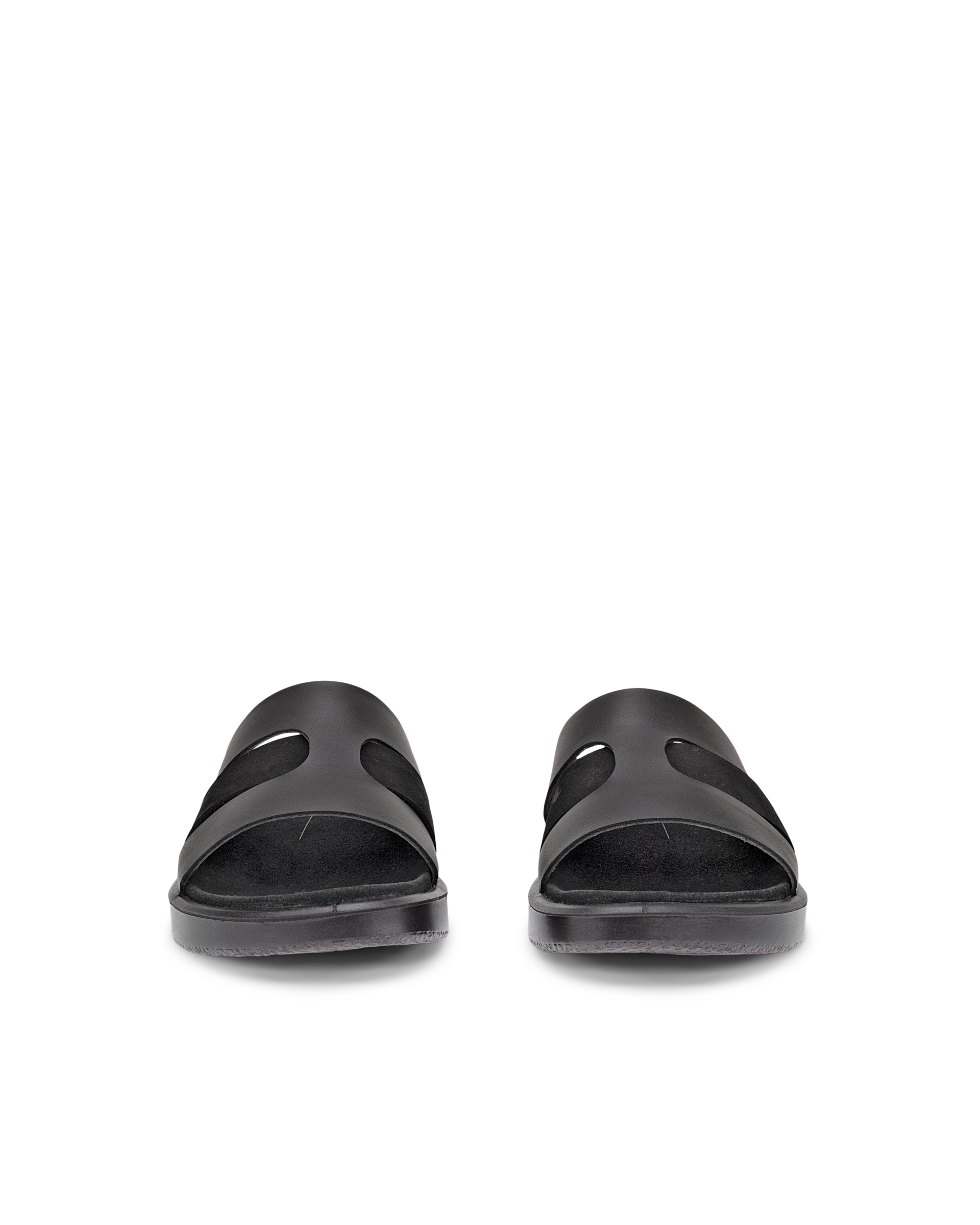 ECCO Flowt Low Upper ウィメンズ レザーサンダル - ブラック - Front pair
