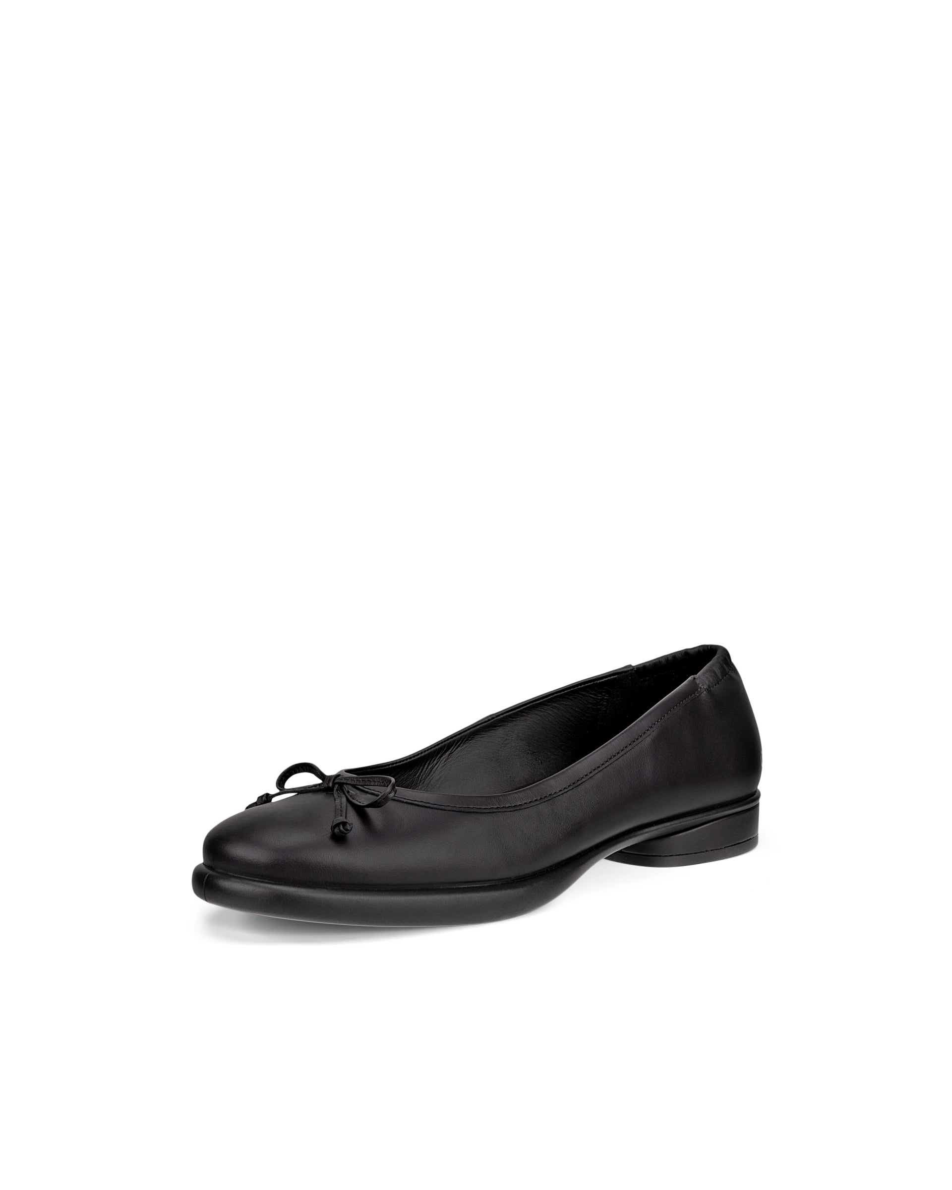 Women's ECCO® Sculpted LX 15 BOW Leather Ballerina - Black - Main