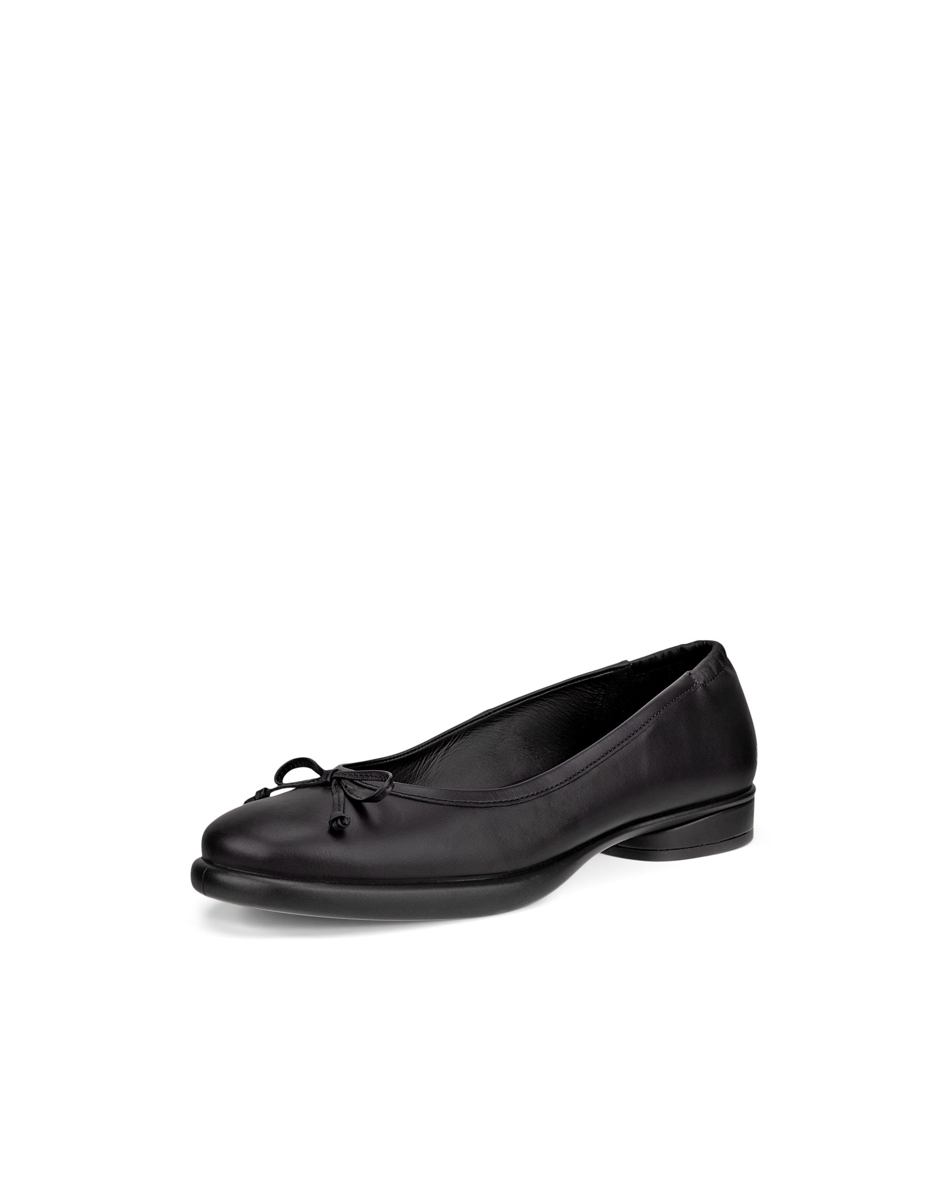 Women's ECCO® Sculpted LX 15 BOW Leather Ballerina - Black - Main