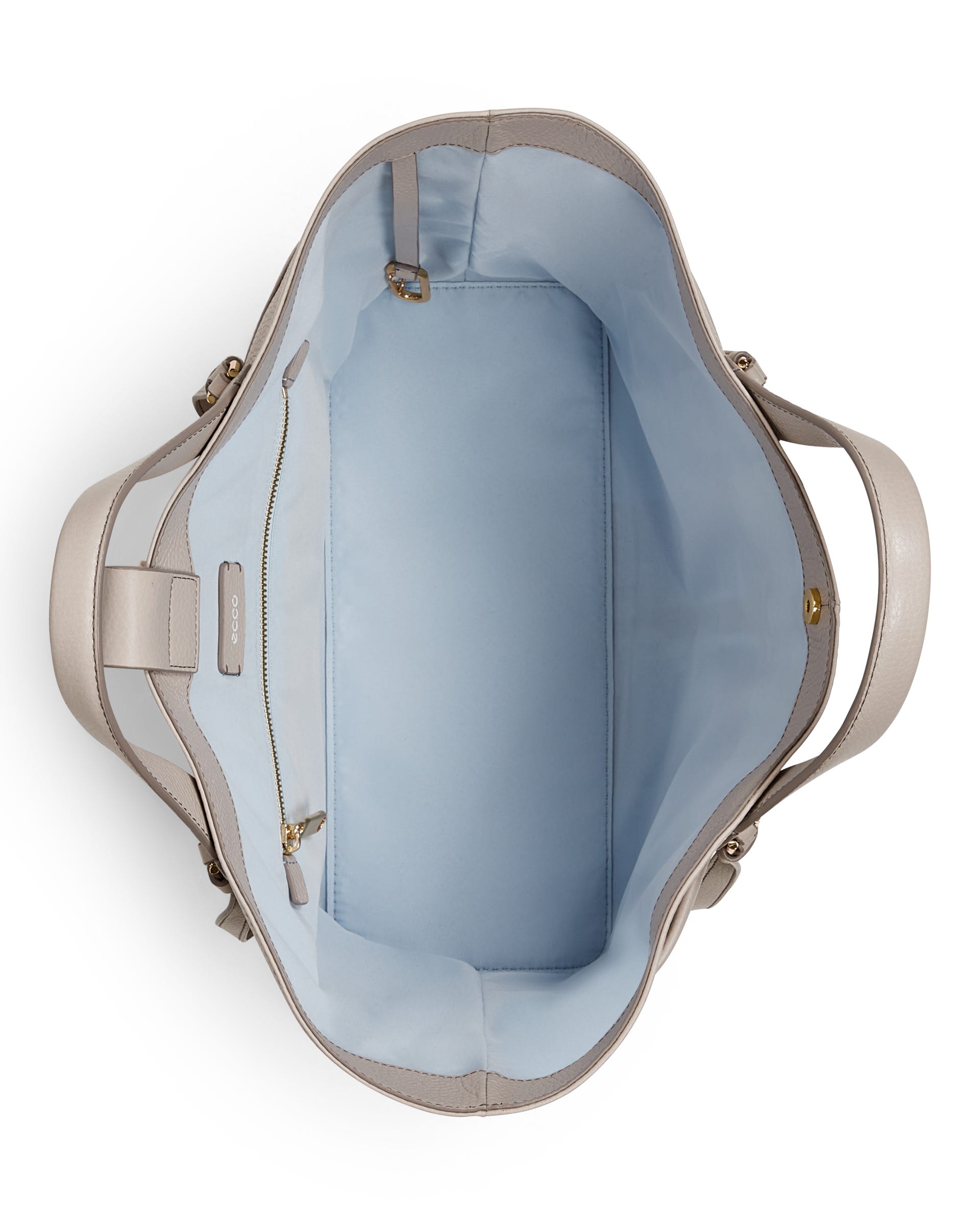 ECCO Tote Pebbled レザートートバッグ - ベージュ - Birdeye