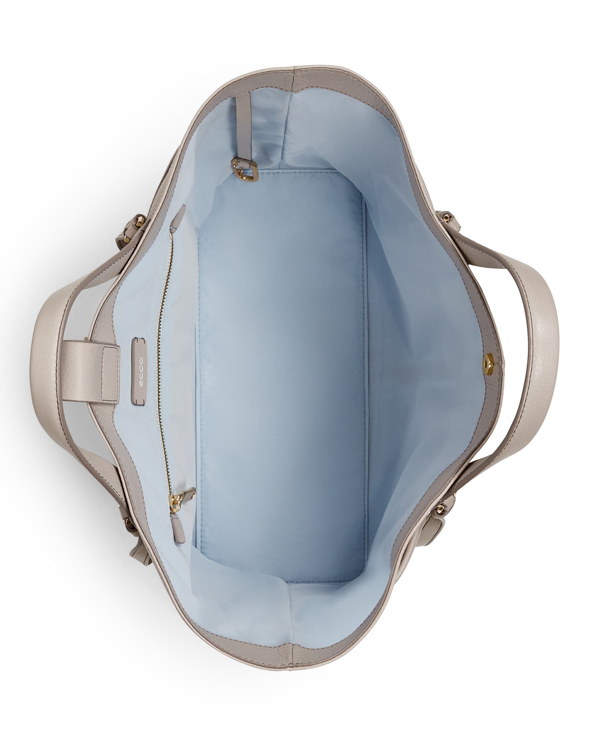 ECCO Tote Pebbled レザートートバッグ - ベージュ - Birdeye