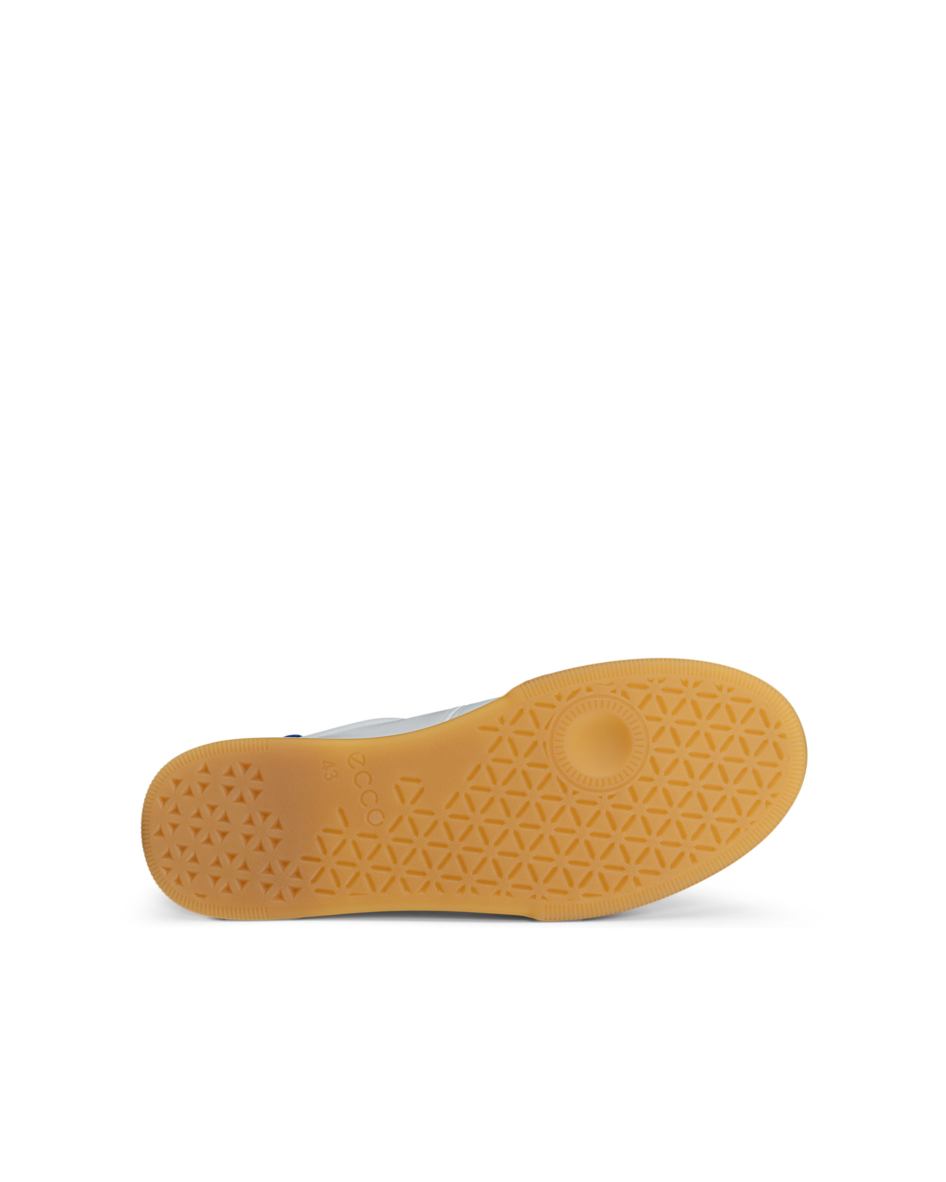 Men's ECCO® Street Court Leather Trainer - White - Sole
