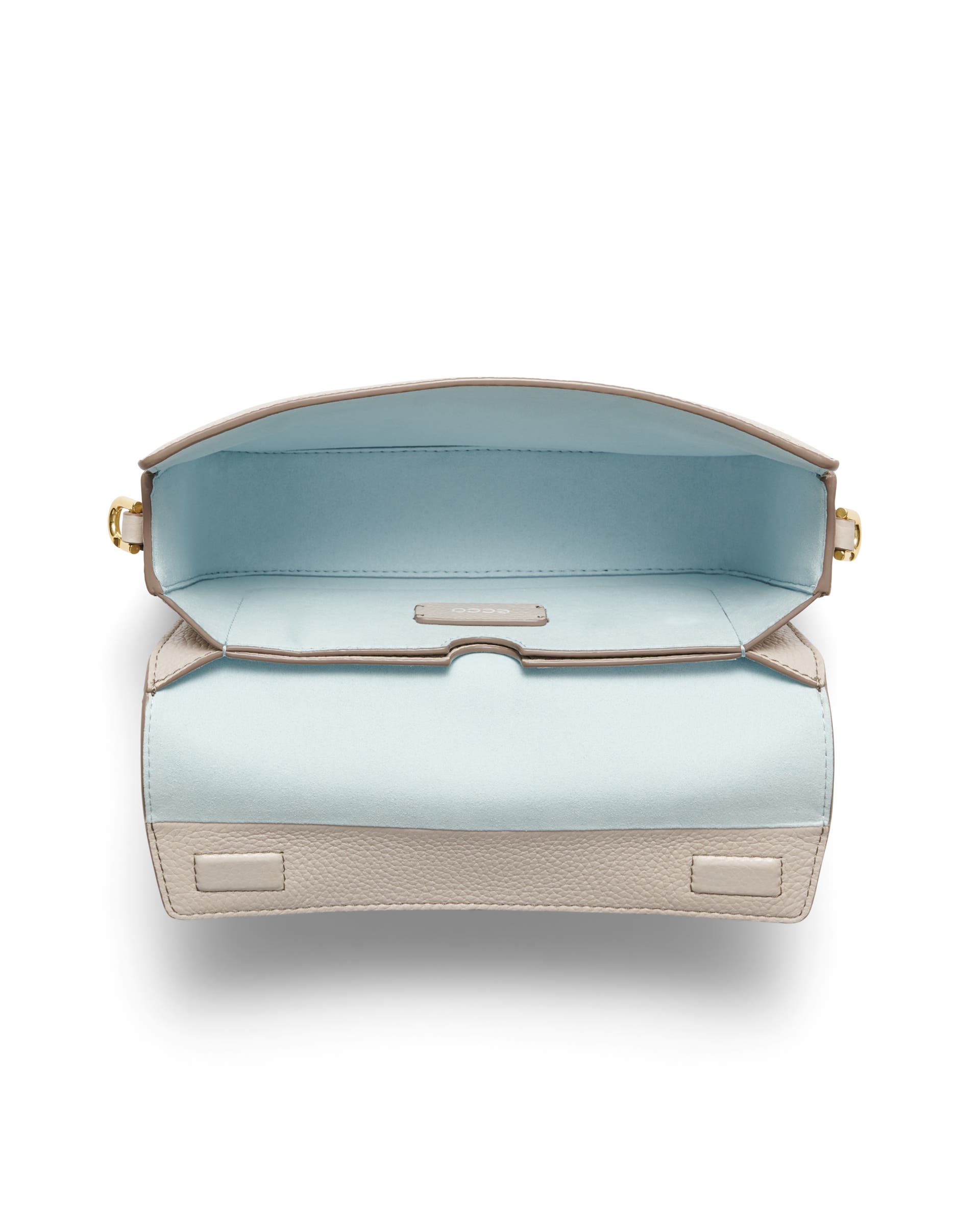 ECCO Pinch Pebbled レザークロスボディバッグ - ベージュ - Birdeye