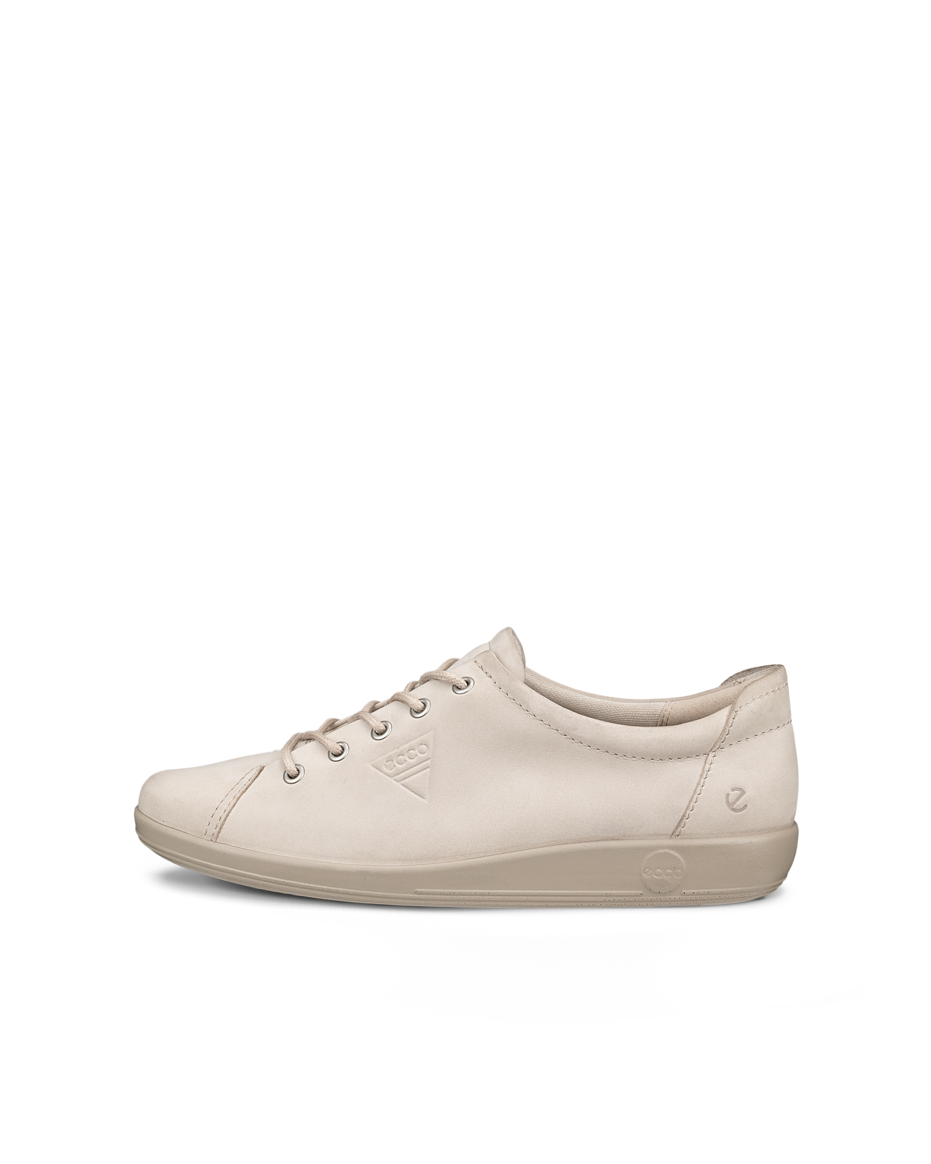 ECCO SOFT 2.0 - Damen Nubuk-Schnürschuh - Beige - 39