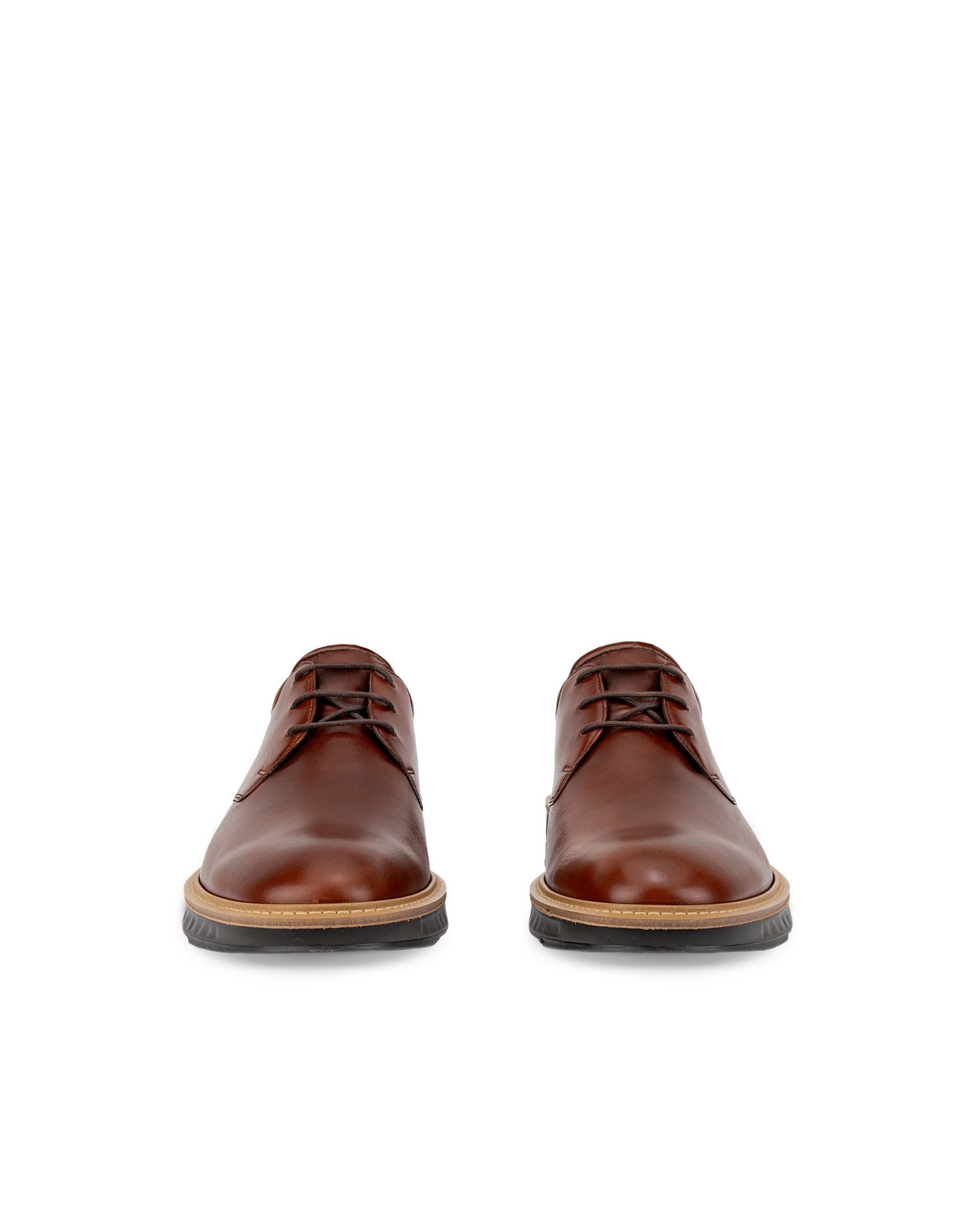 ECCO® ST.1 Hybrid férfi bőr derby cipő - Barna - Front pair