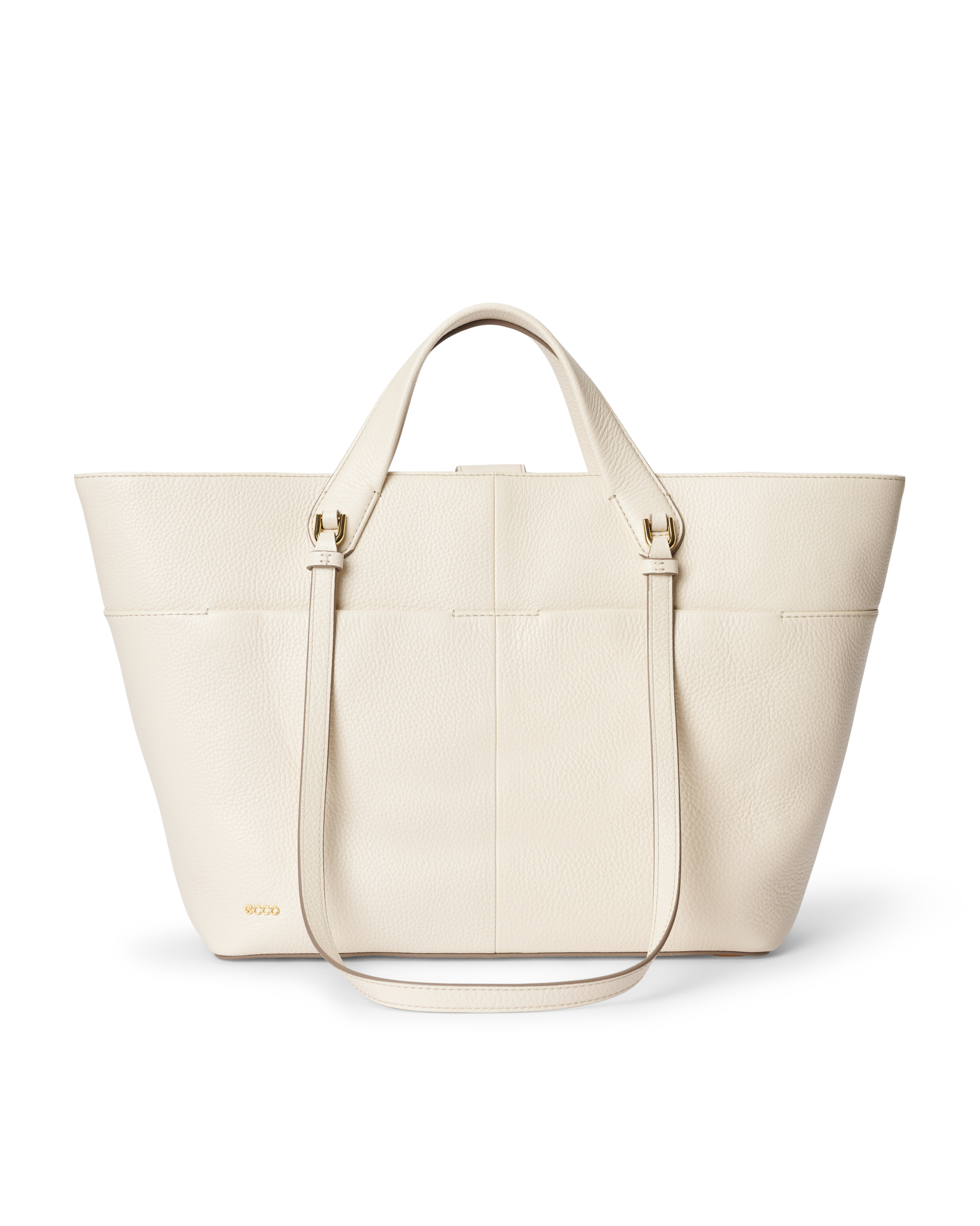 ECCO Tote M - Leather Tote Bag - Beige