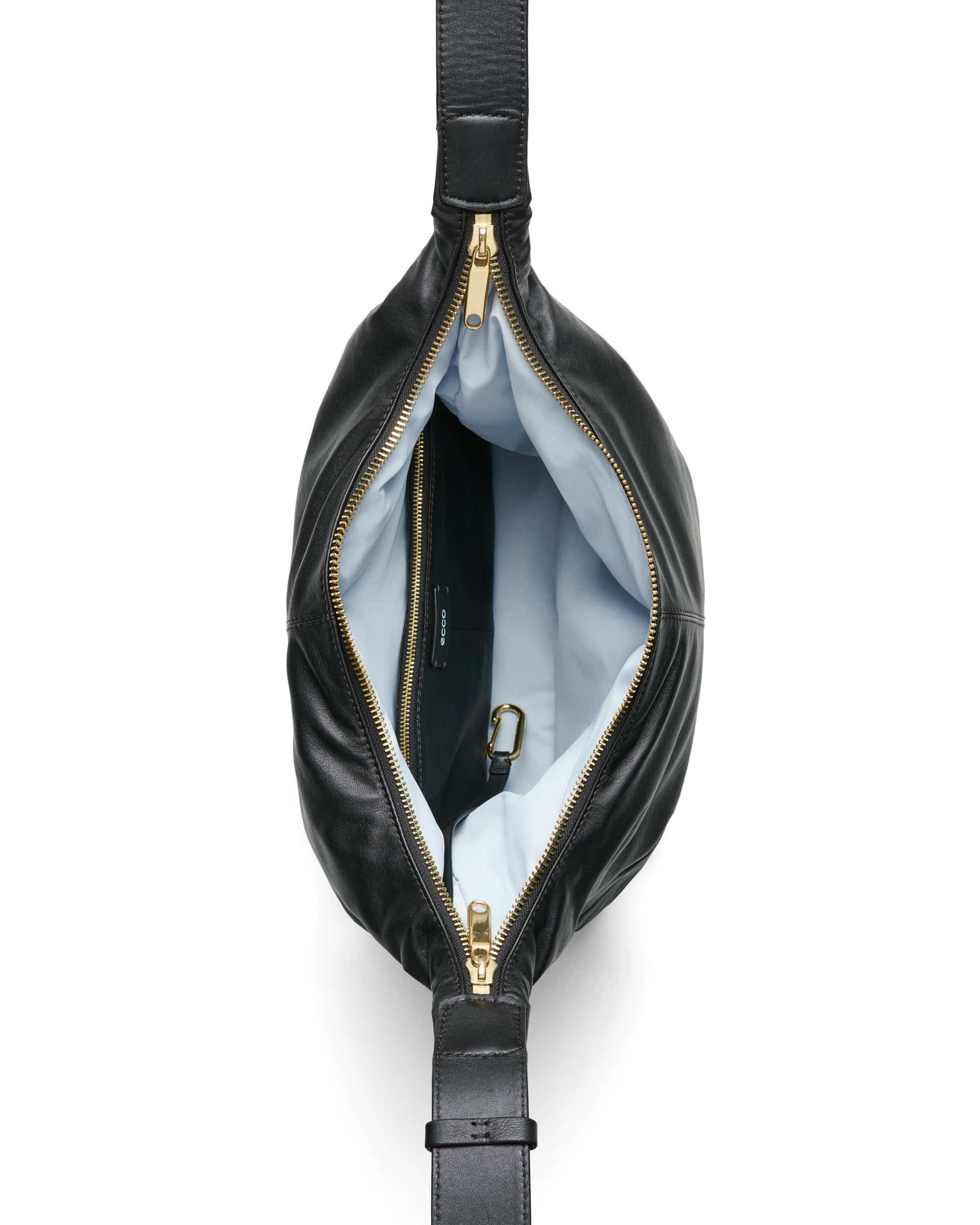 ECCO Hobo Soft レザーホーボーバッグ - ブラック - Birdeye