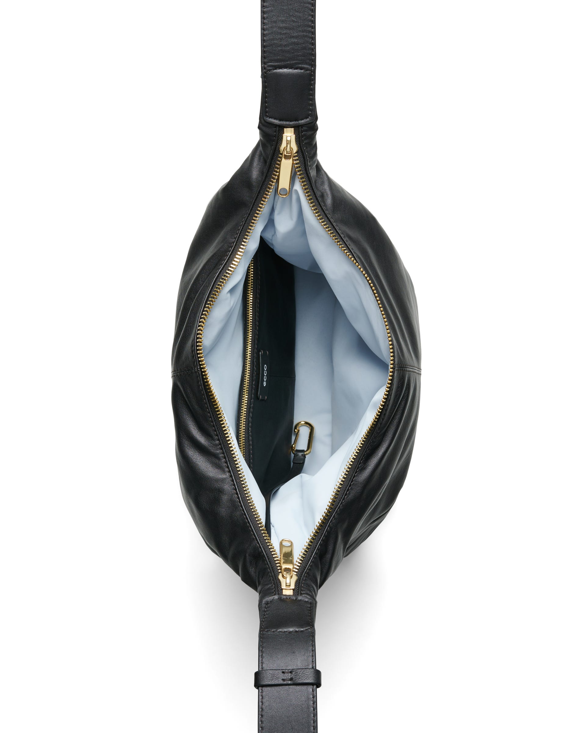 ECCO Hobo Soft レザーホーボーバッグ - ブラック - Birdeye